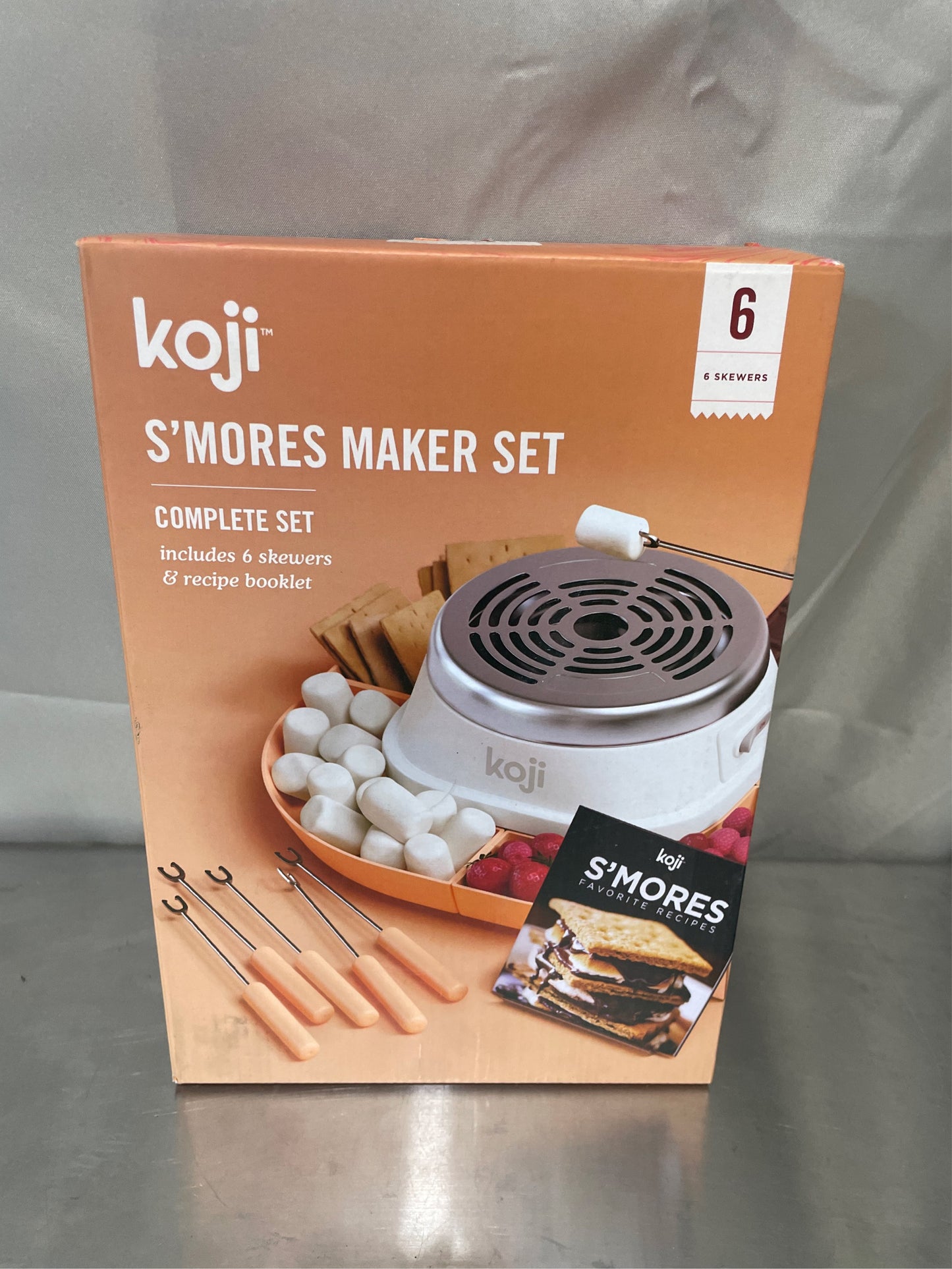 Koji S'mores Maker Set, Silver, 12x12x4.4
