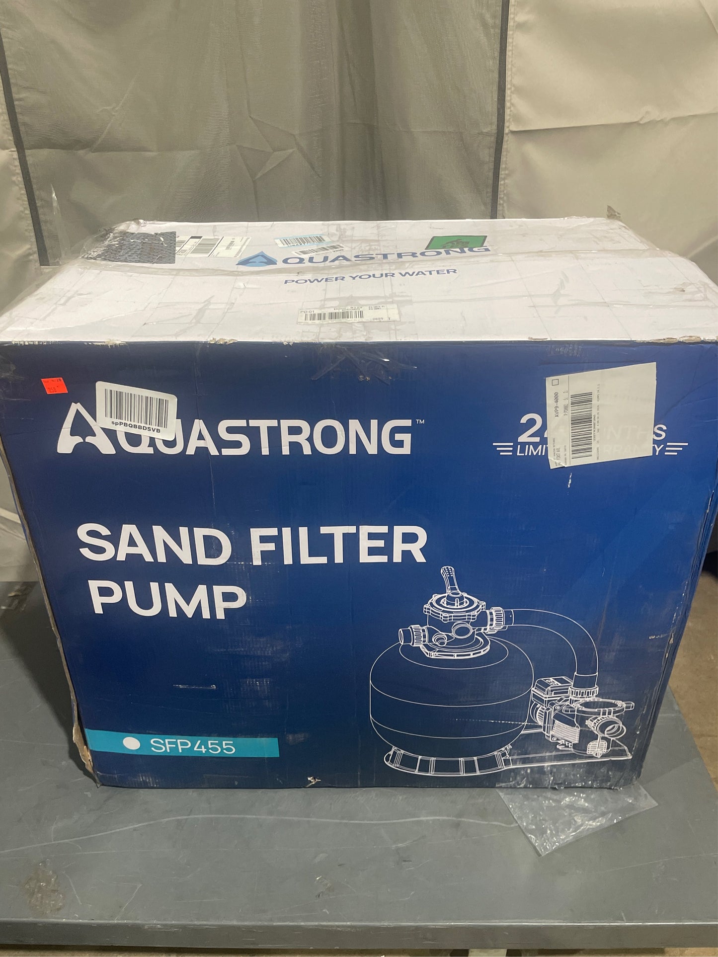 AQUASTRONG Sand Filter Pump, 18in, 1.5 HP