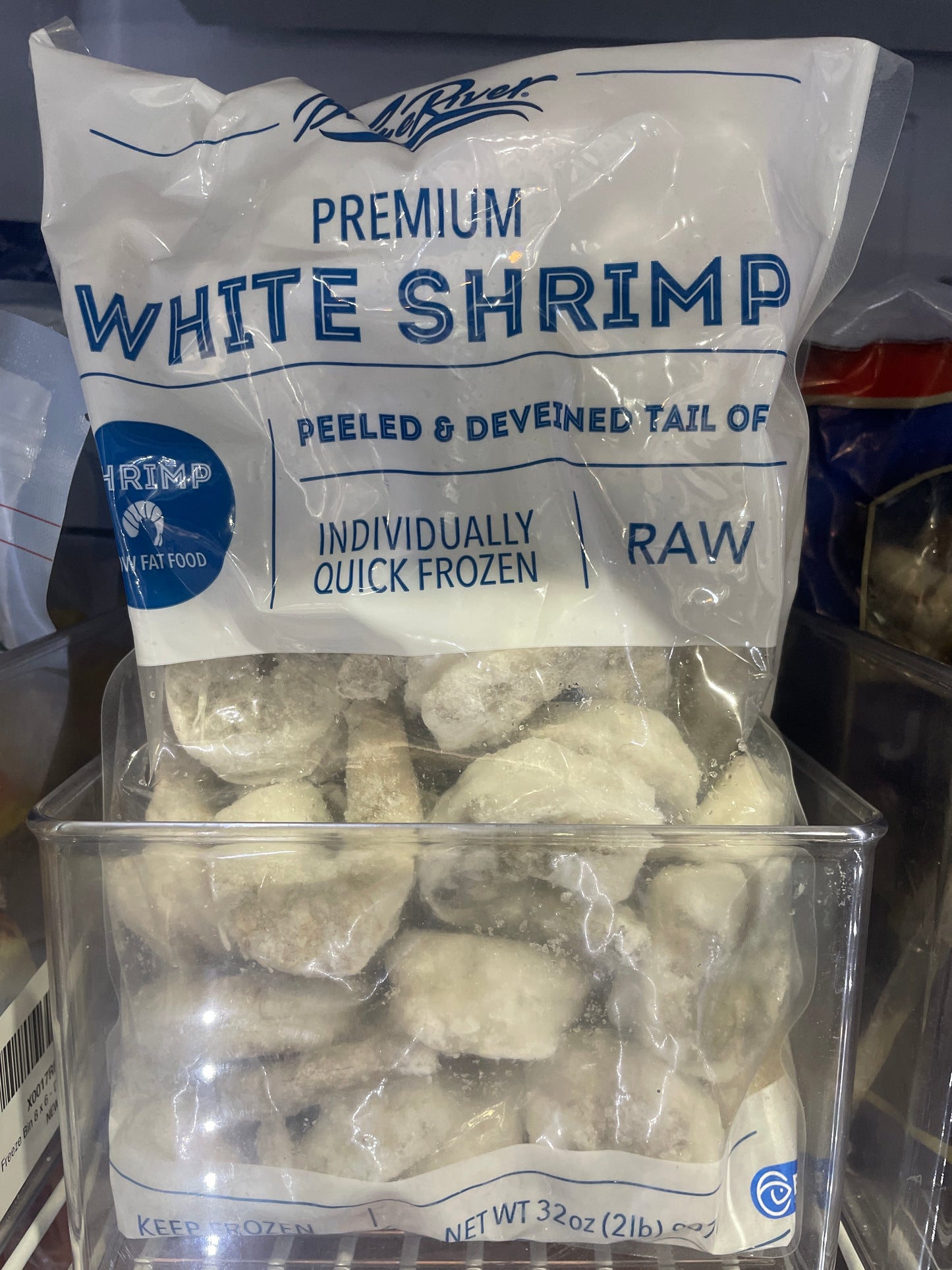 2 lbs - 21/25 PD Tail Off Shrimp, IQF, White