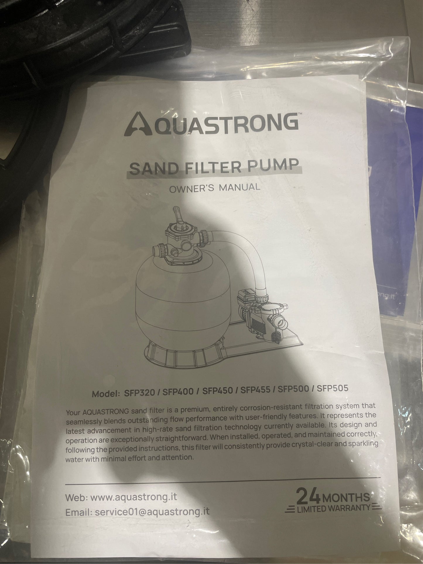 AQUASTRONG Sand Filter Pump, 18in, 1.5 HP