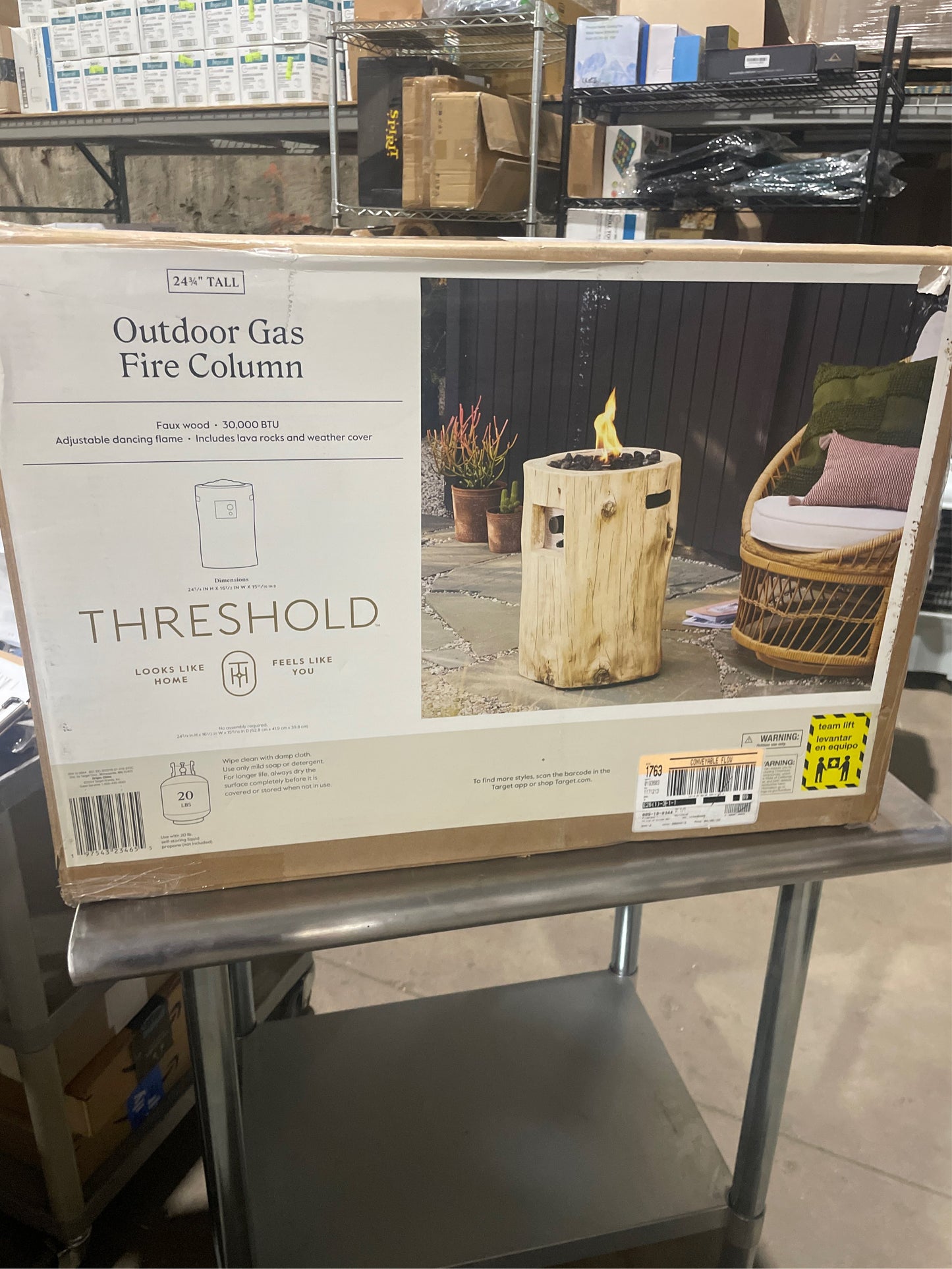 Weathered Large LP Fire Column - Threshold™