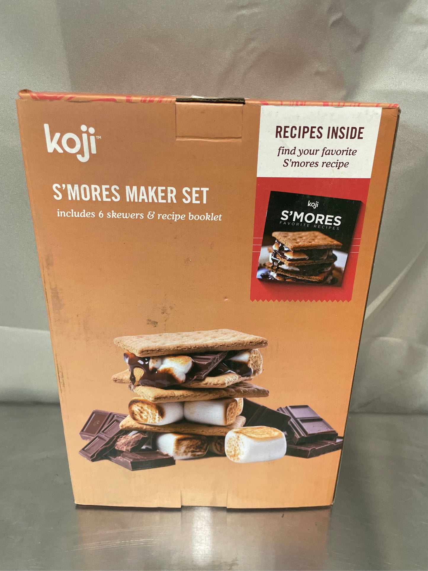 Koji S'mores Maker Set, Silver, 12x12x4.4