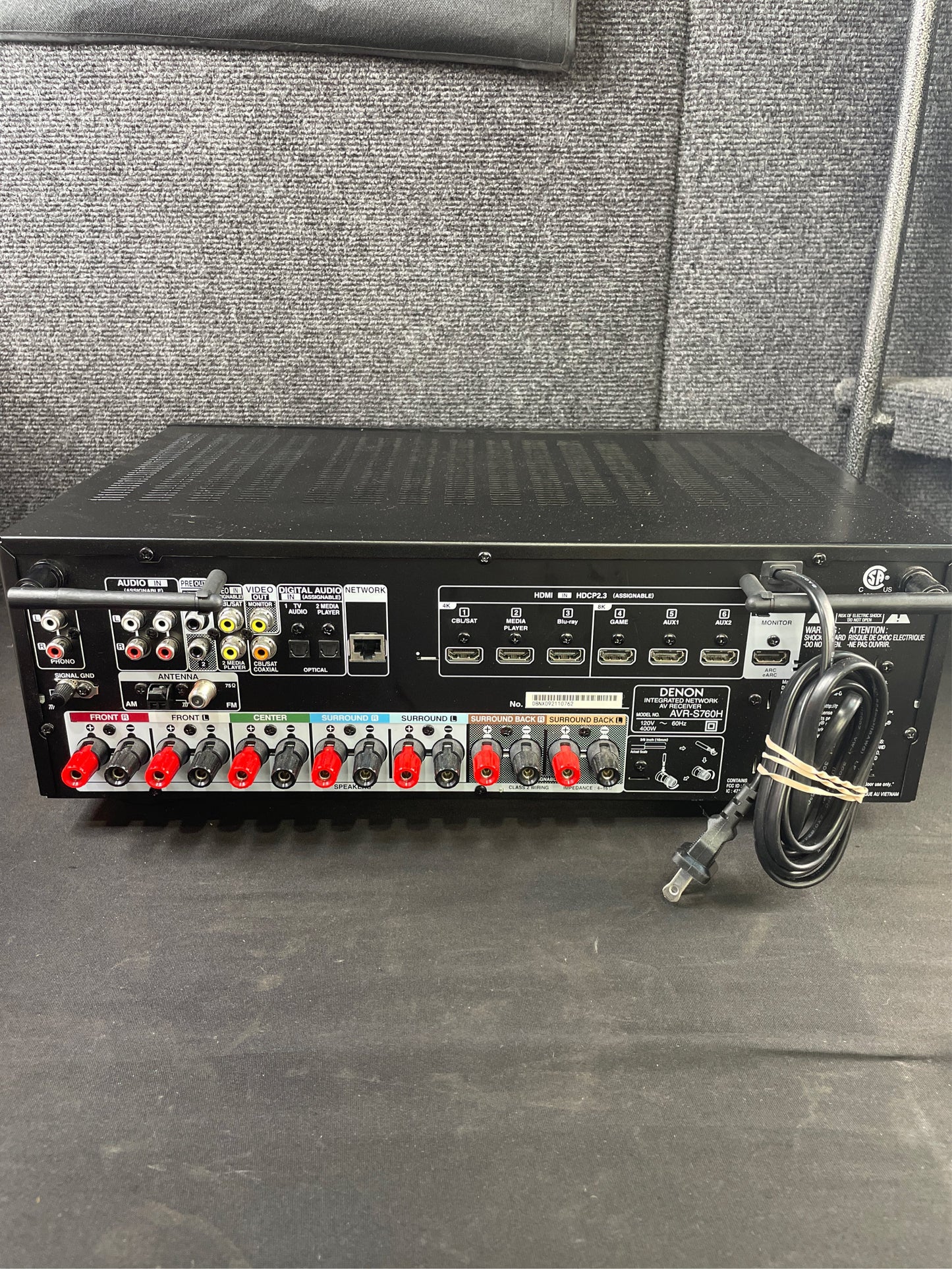 Denon AVR-S760H 7.2 Ch AVR - 75 W/Ch
