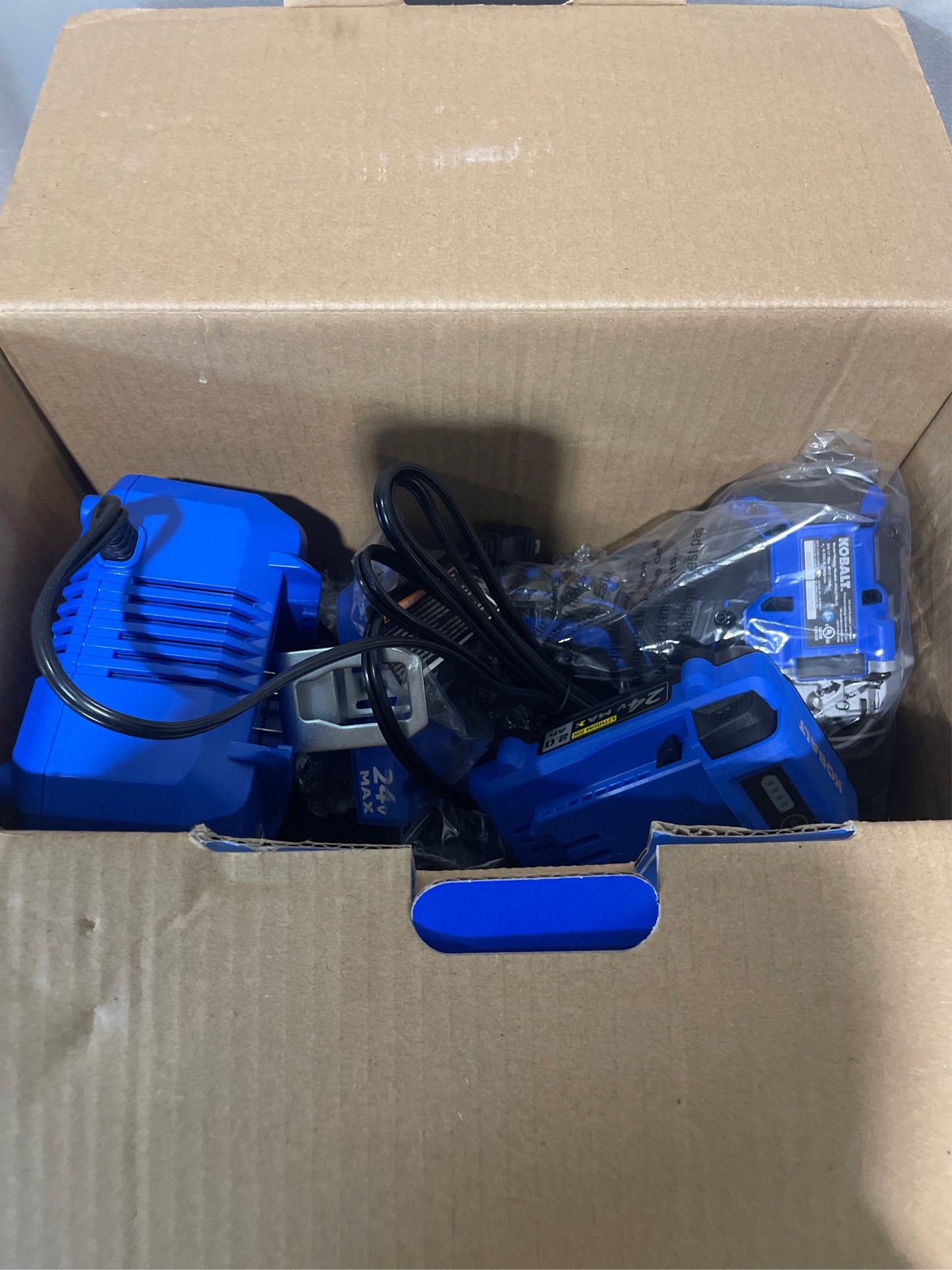 Kobalt 24V 1/2" Drill (Battery, Charger, Bag)