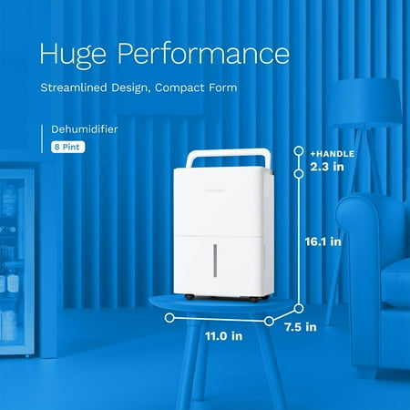 hOmeLabs Portable Wi-Fi Dehumidifier, 8 Pint