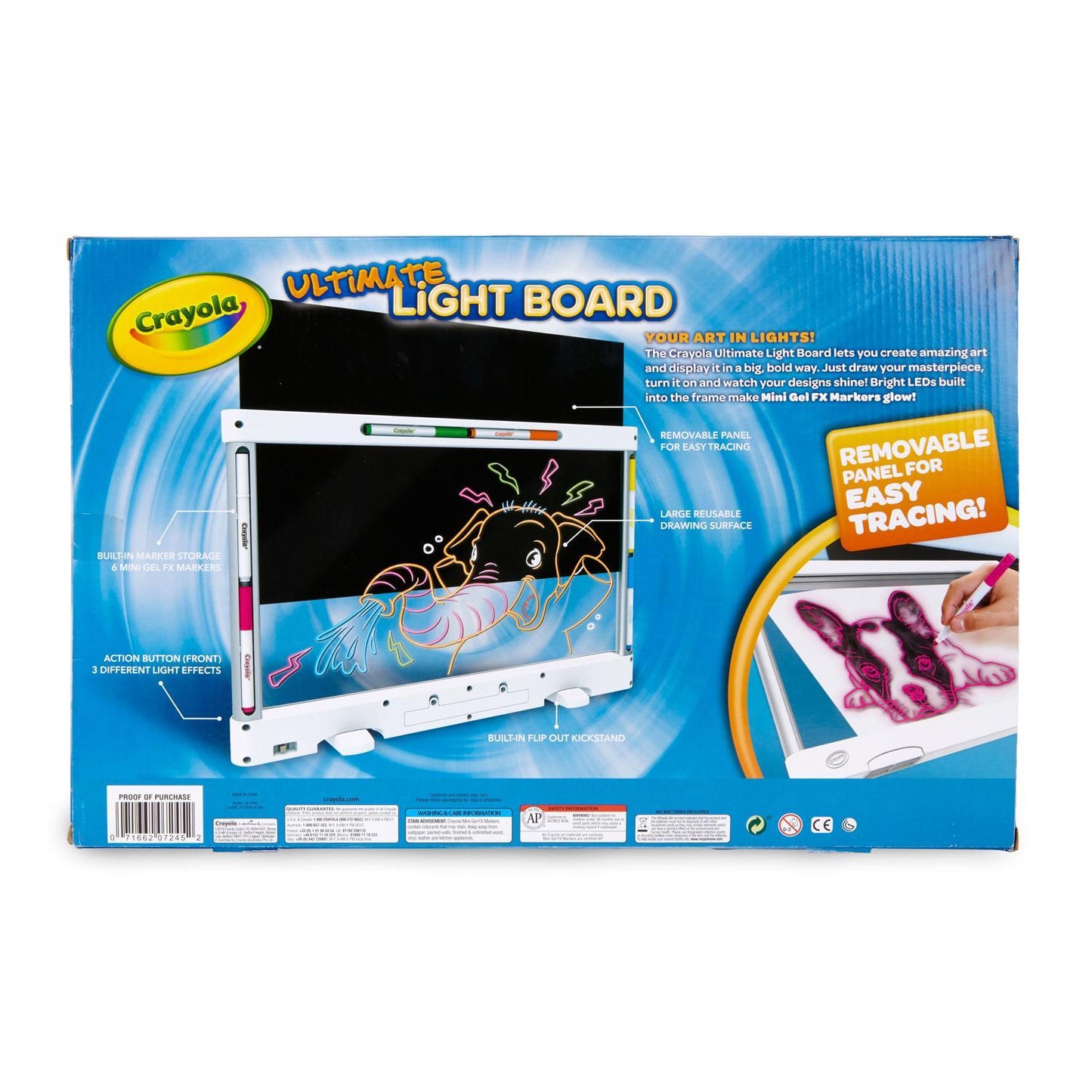 Crayola Ultimate Light Board Multicolored 7 pc