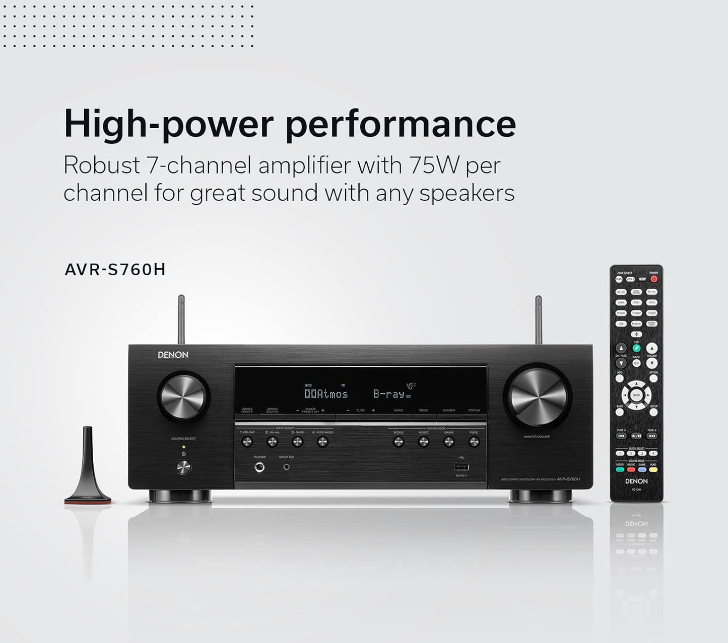 Denon AVR-S760H 7.2 Ch AVR - 75 W/Ch