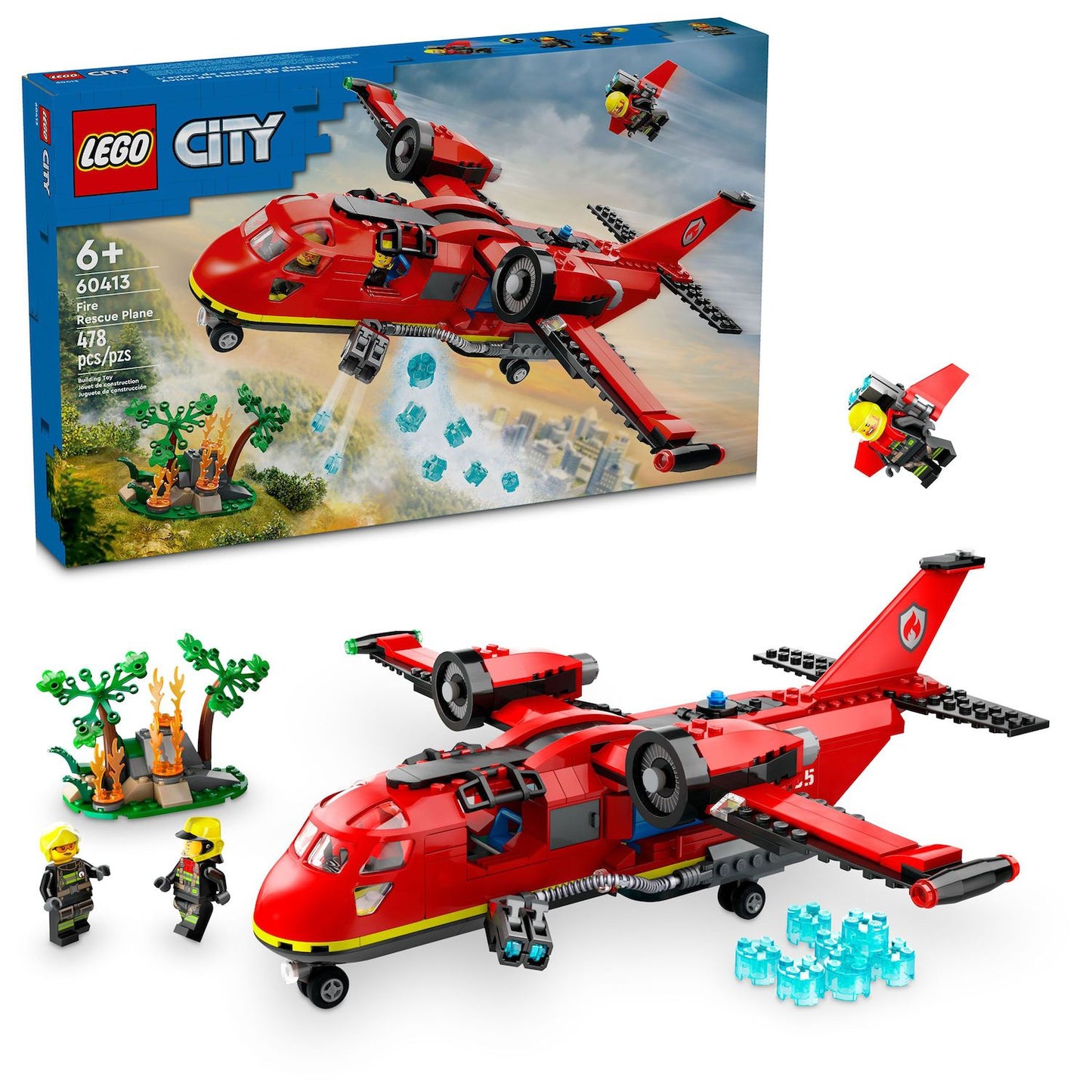 LEGO City Fire Rescue Plane Set 478 Pieces