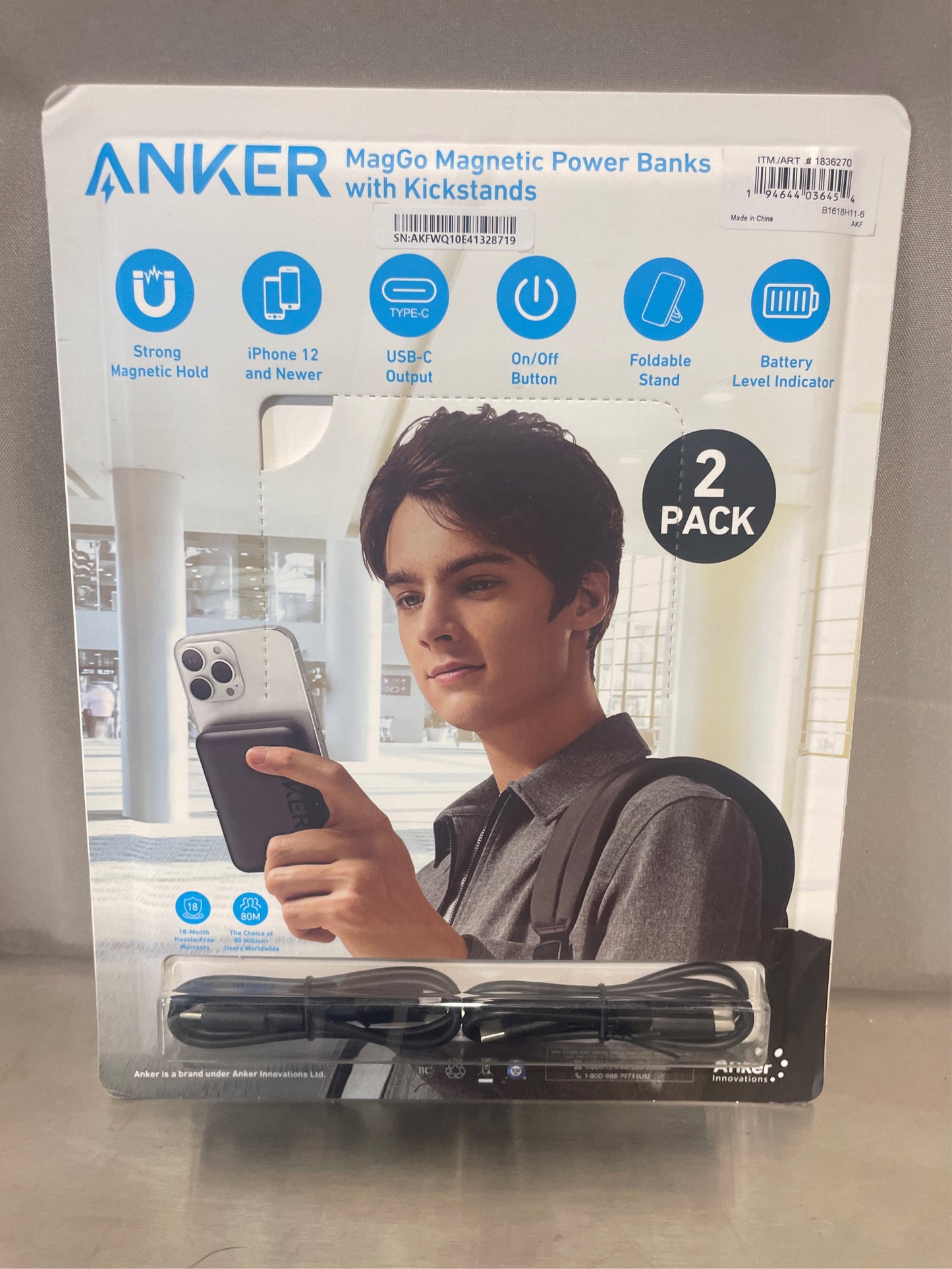 Anker MagGo Magnetic Power Banks, 2 Pack
