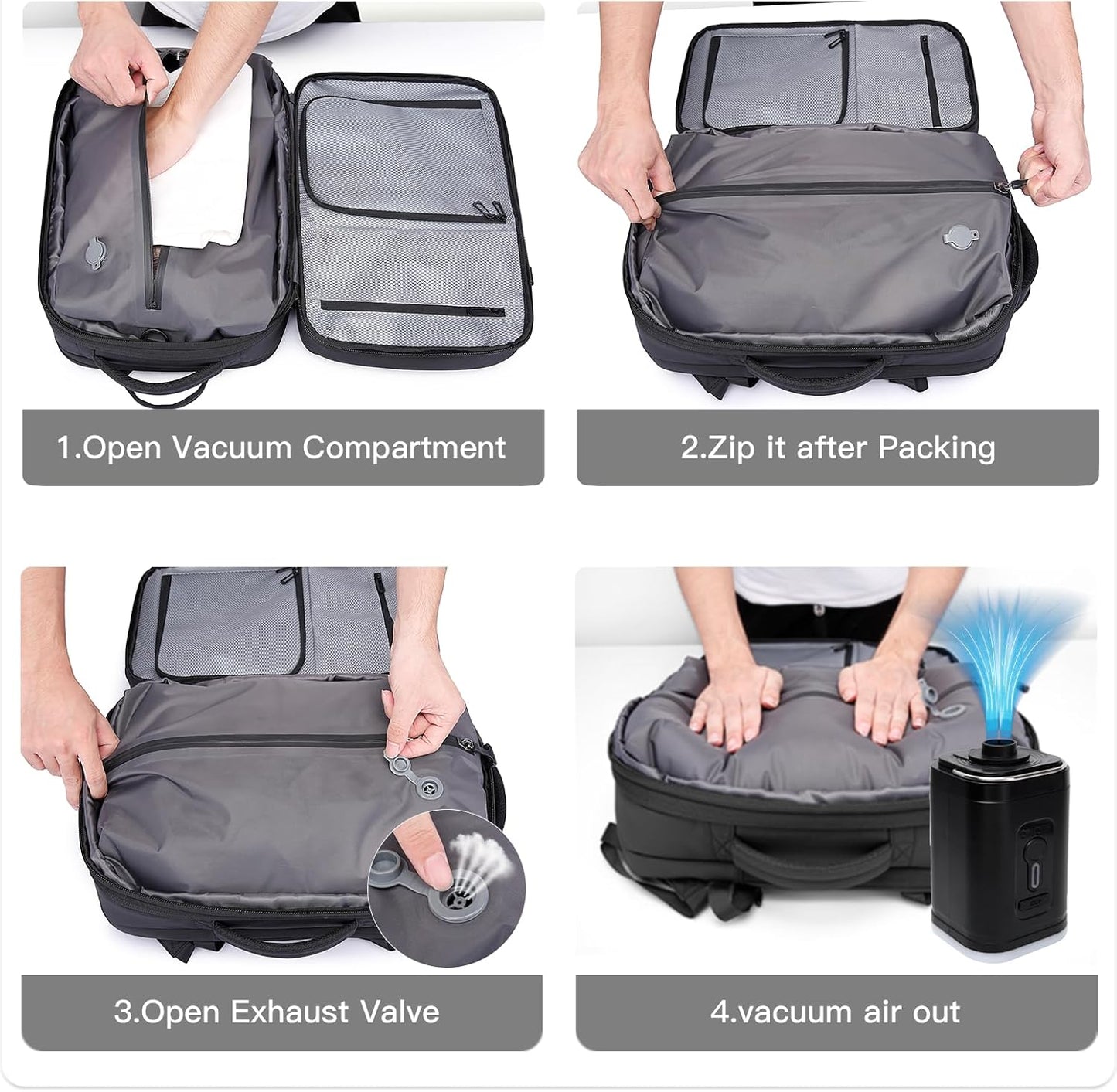 BANGE Anti-Theft Expandable Travel Backpack