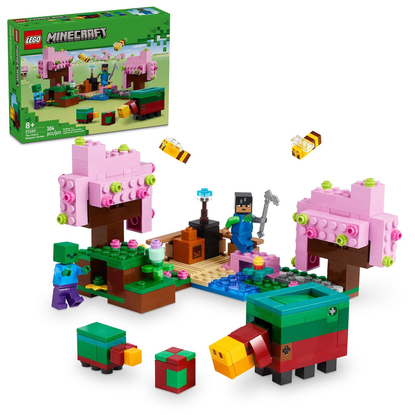LEGO Minecraft Cherry Blossom Garden 21260 Set