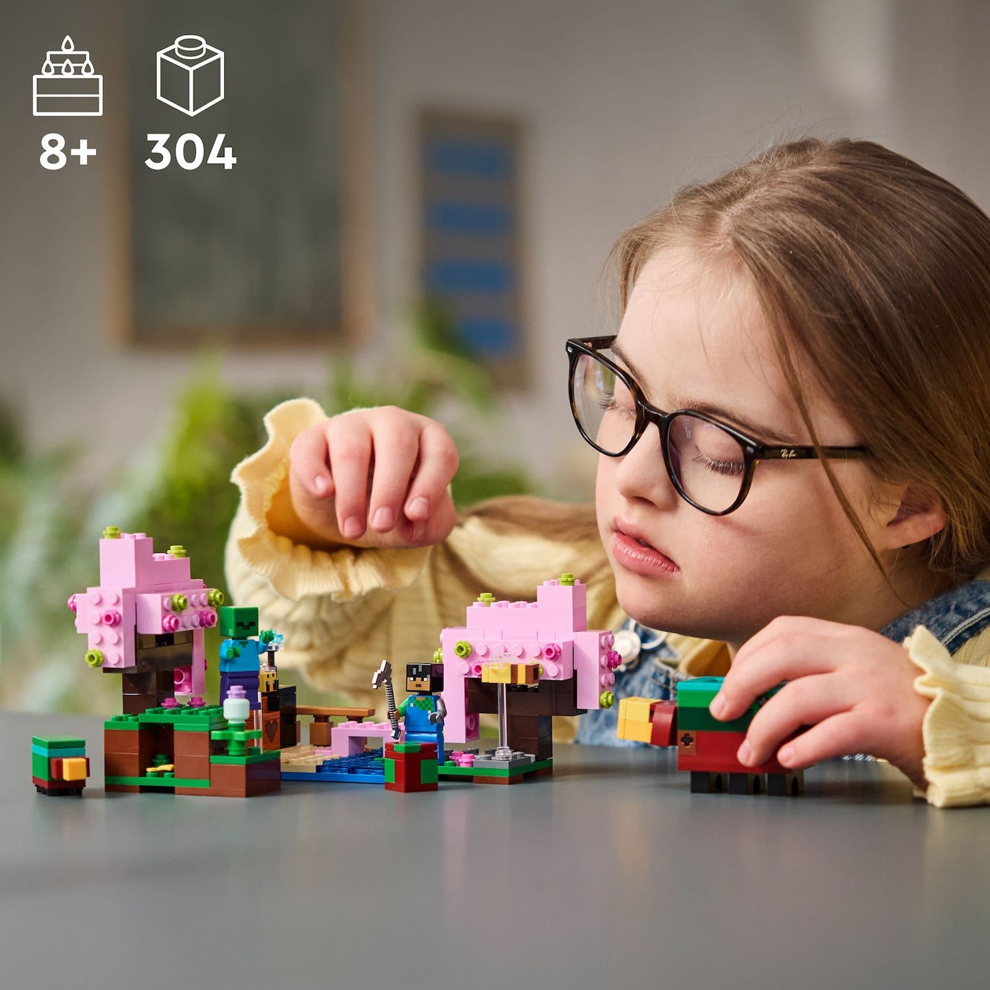 LEGO Minecraft Cherry Blossom Garden 21260 Set