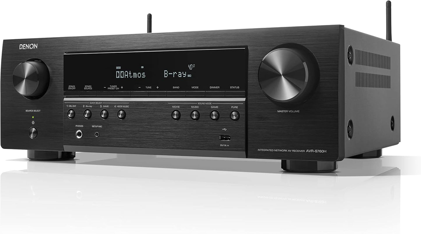 Denon AVR-S760H 7.2 Ch AVR - 75 W/Ch