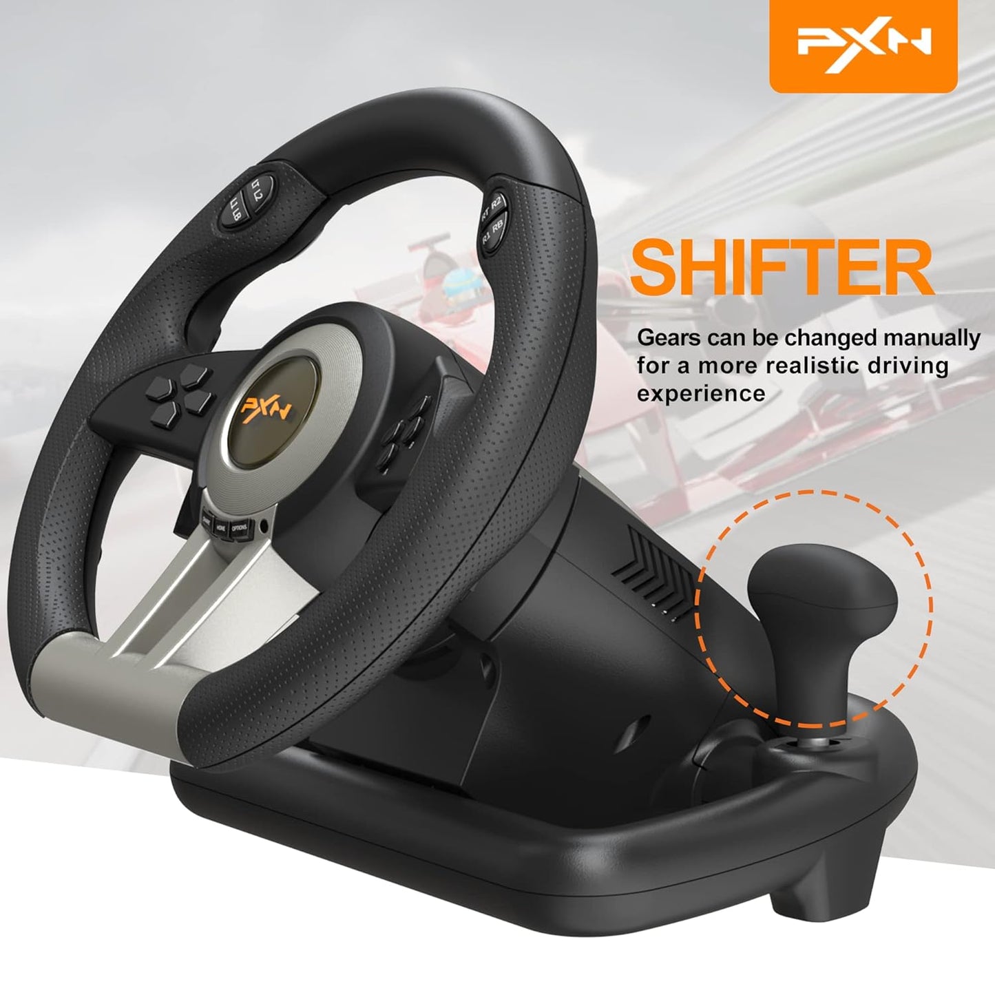 PXN Racing Wheel - V3II 180° for PC, PS4