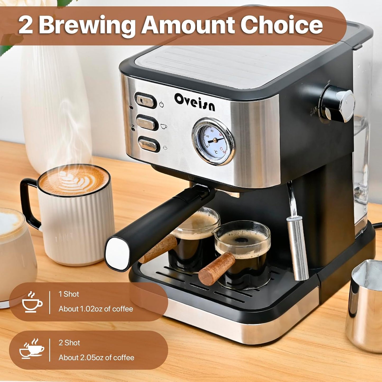 Compact Espresso Machine for Home or Office