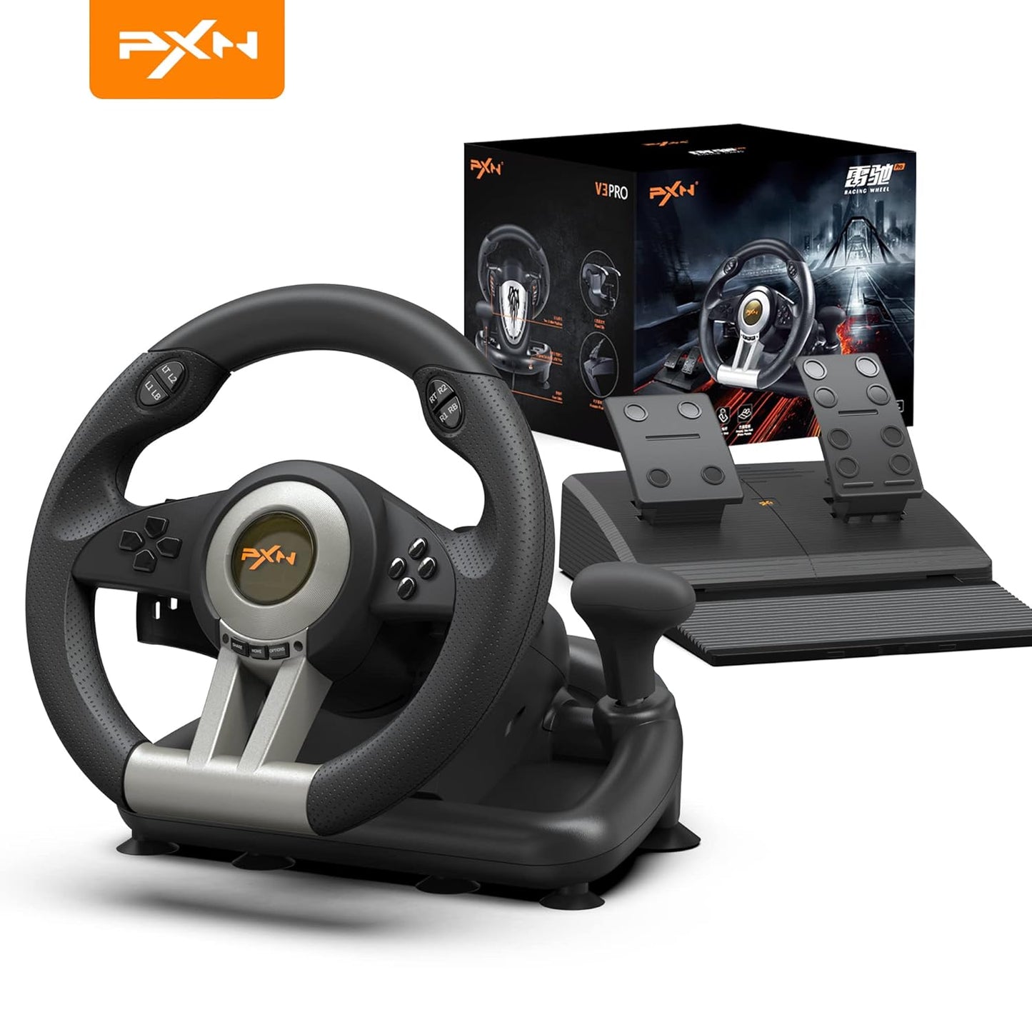 PXN Racing Wheel - V3II 180° for PC, PS4