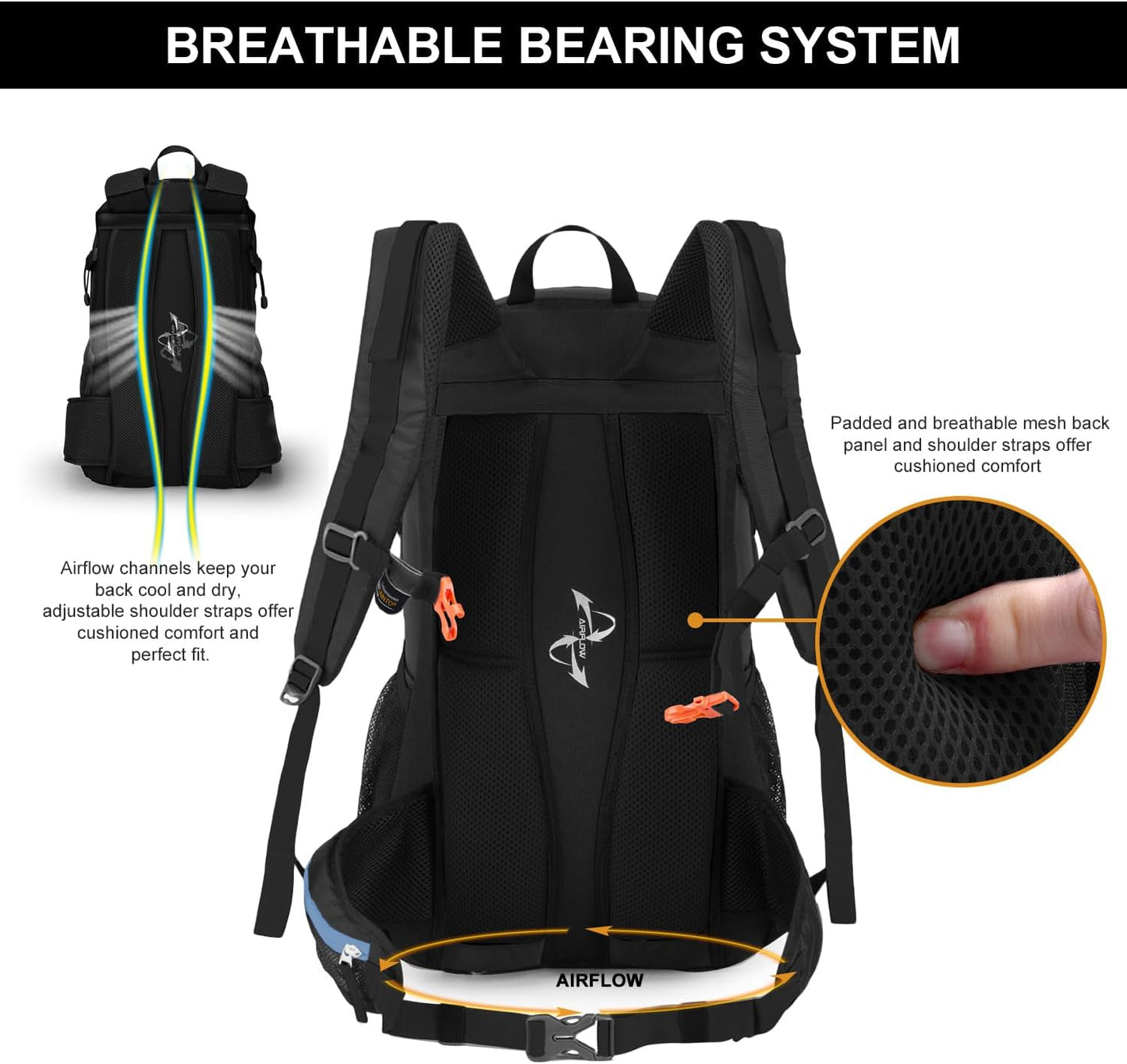 MOUNTAINTOP 40L Lightweight Hiking Backpack