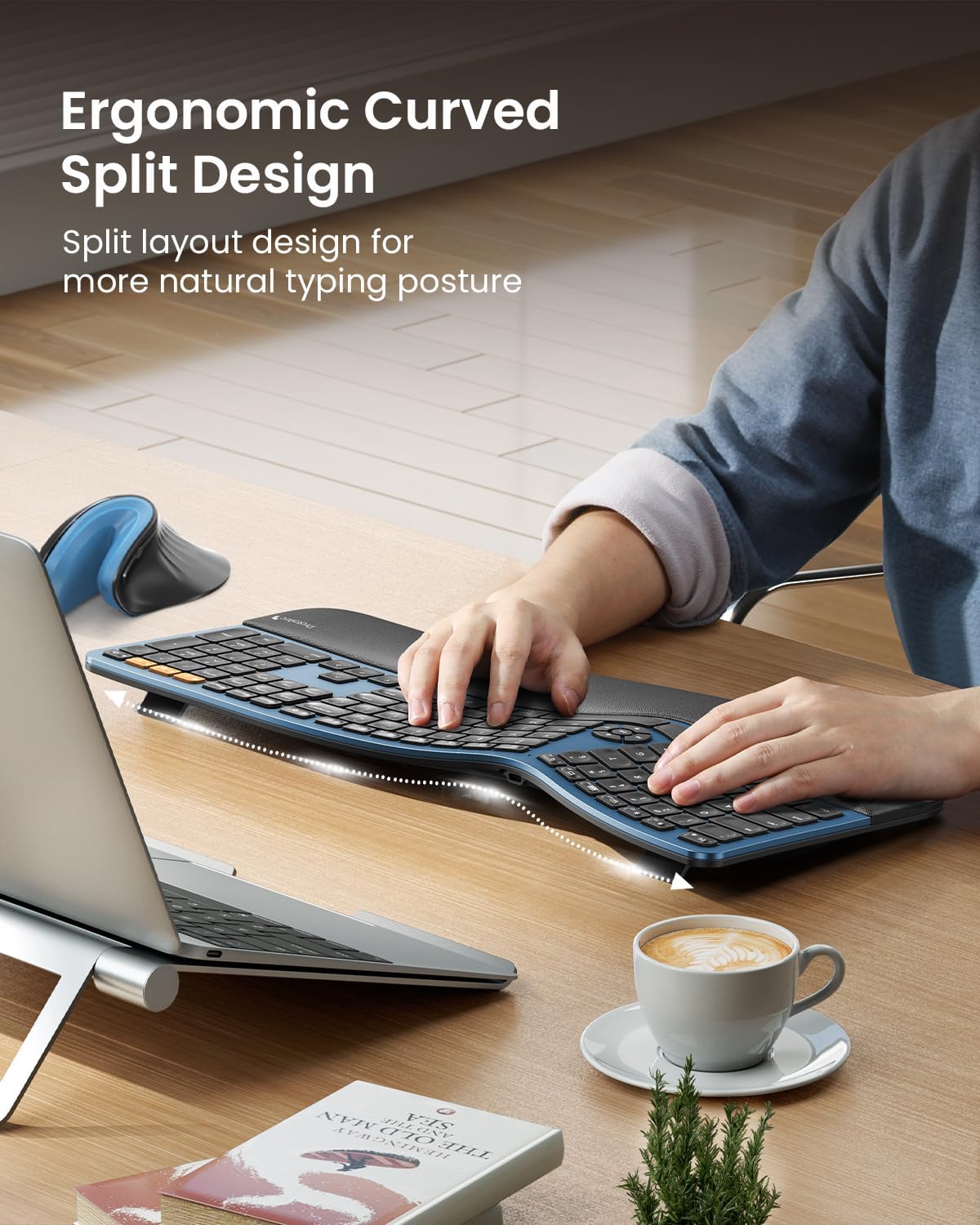 ProtoArc Backlit Wireless Ergo Keyboard