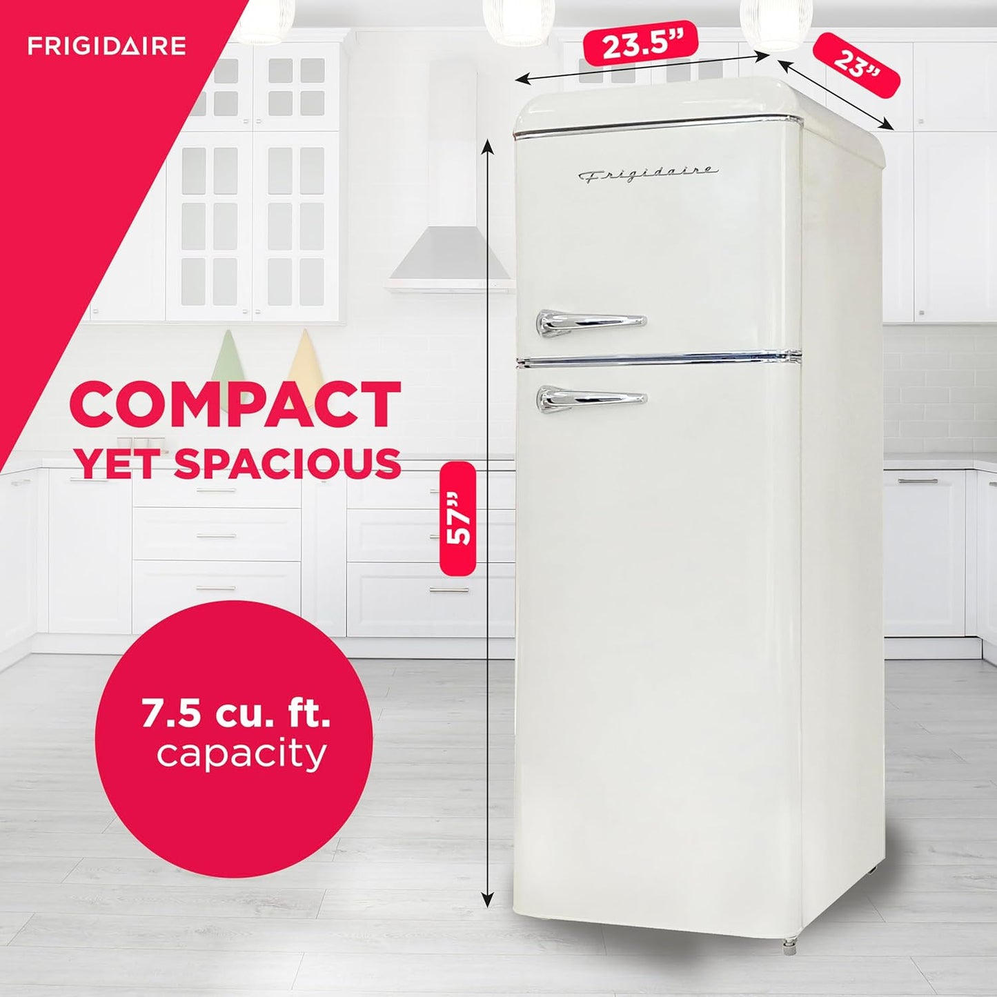 Frigidaire EFR756, Retro Refrigerator, 7.5 cu ft