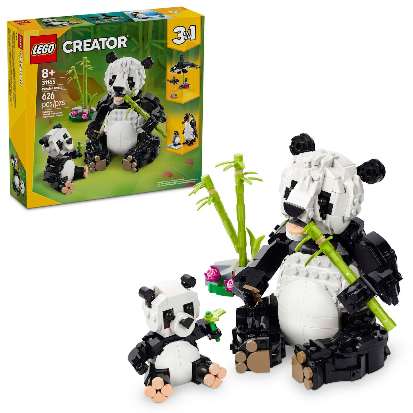 LEGO 3in1 Panda Family Building Toy 31165