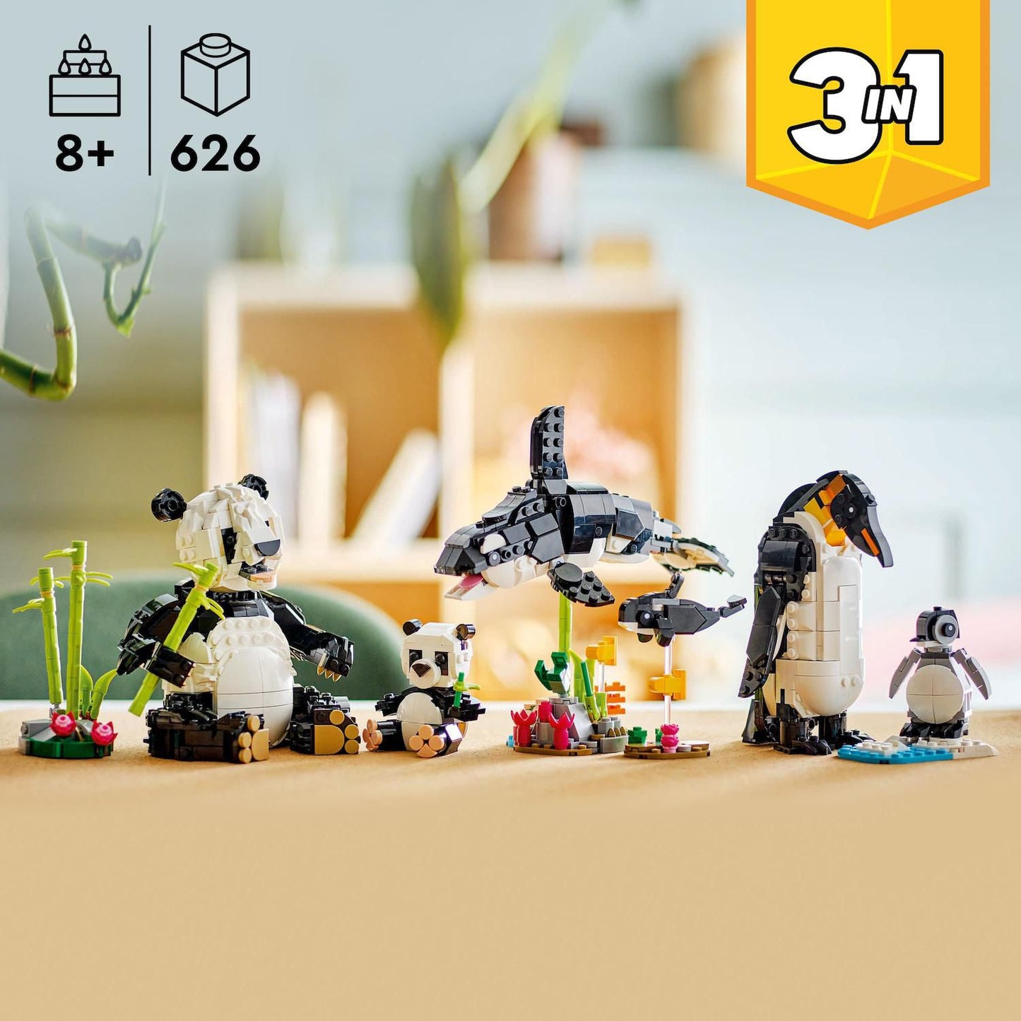 LEGO 3in1 Panda Family Building Toy 31165