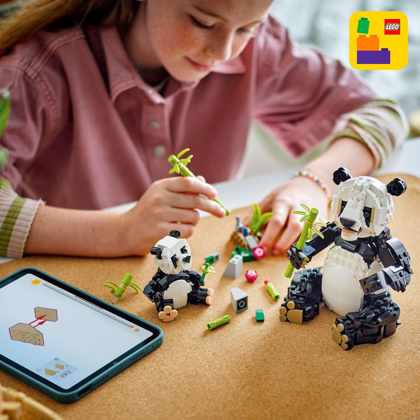 LEGO 3in1 Panda Family Building Toy 31165