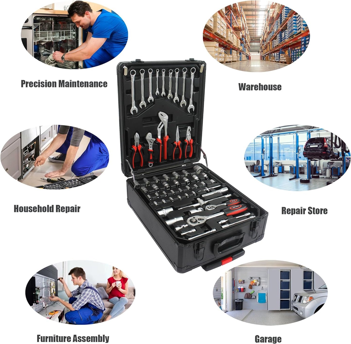 Campfun 899PCS Tool Set with Rolling Box