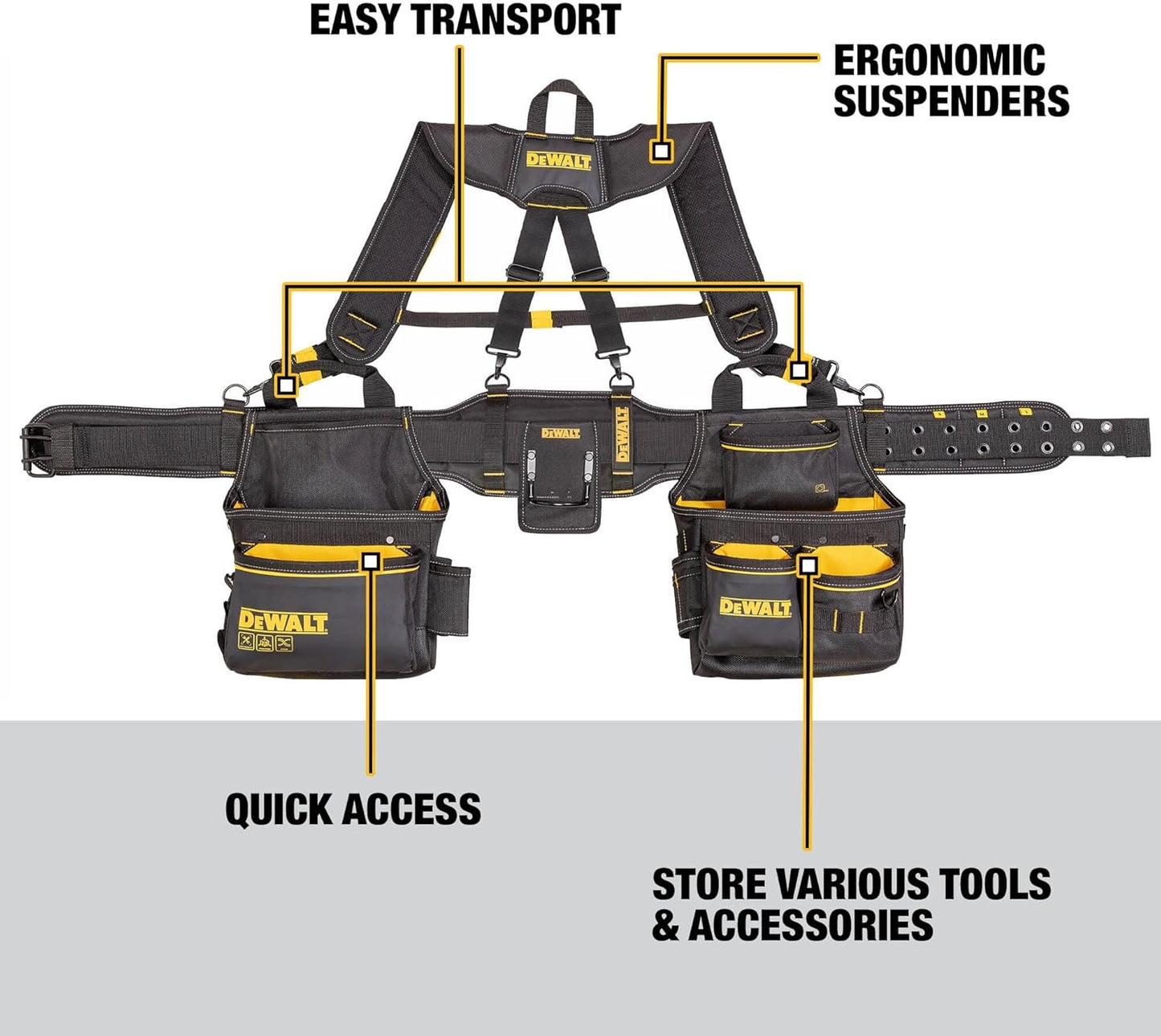 DEWALT Tool Belt Organizer, 25 Pockets