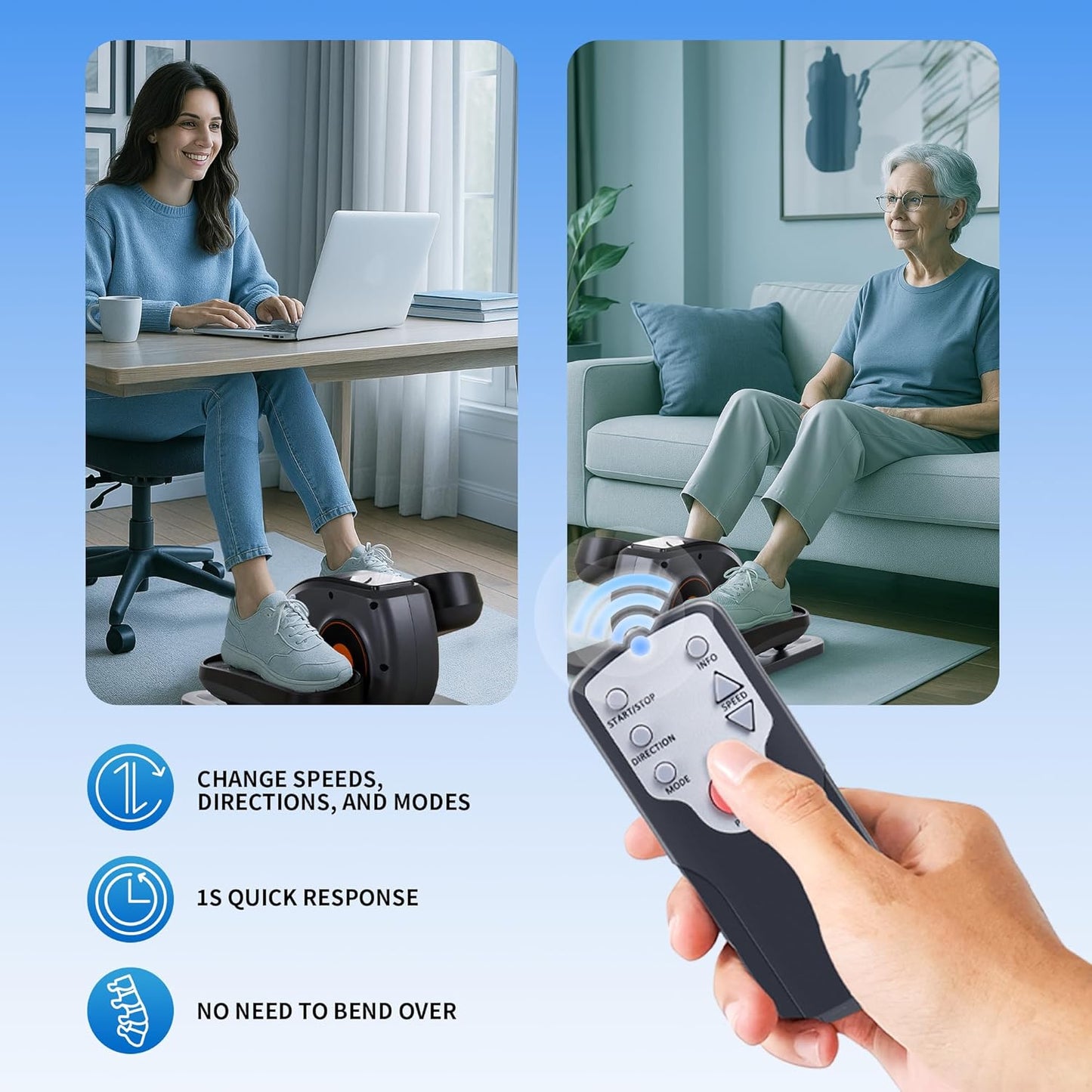 Under Desk Seated Elliptical Exerciser