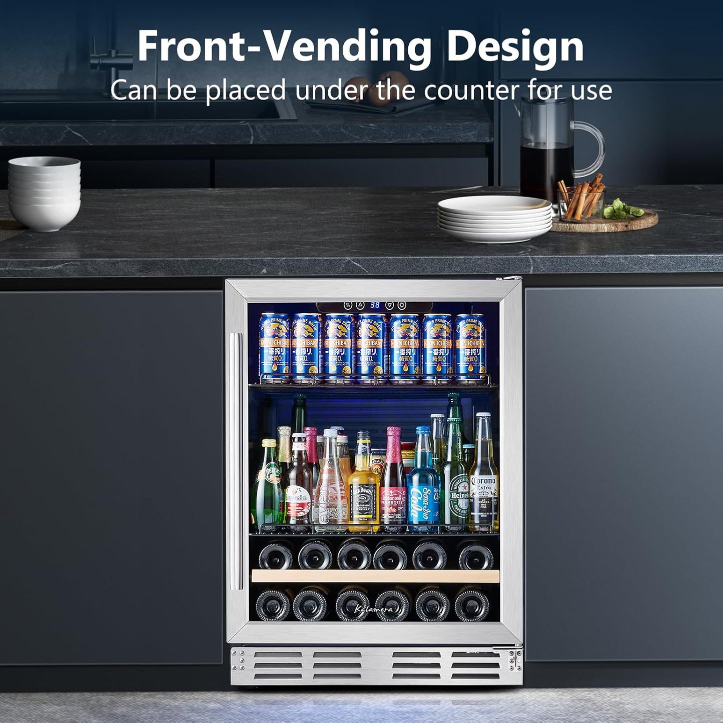 Beverage & Wine Cooler 24 Inch - 120 Cans