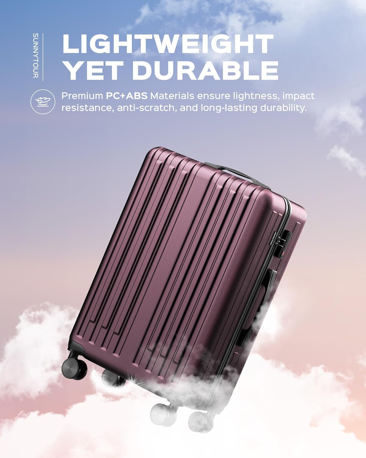 20inch Carry-on Hardcase Suitcase TSA Lock, Red