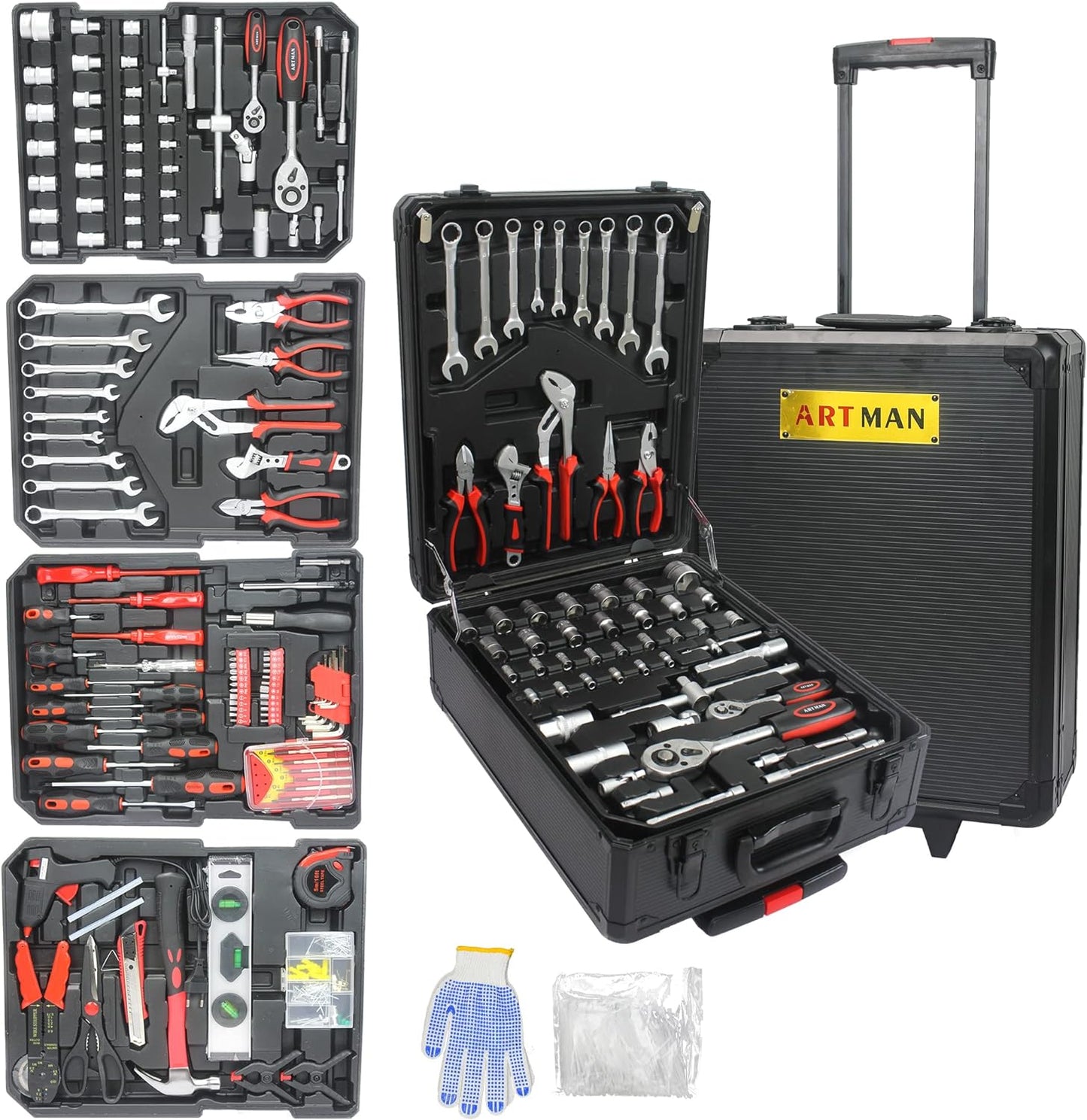 Campfun 899PCS Tool Set with Rolling Box