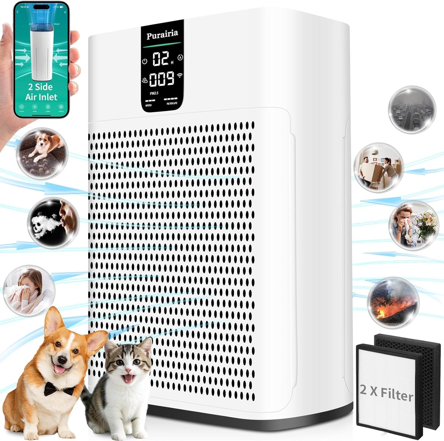 Air Purifiers for Home Large Room (1740ft²)