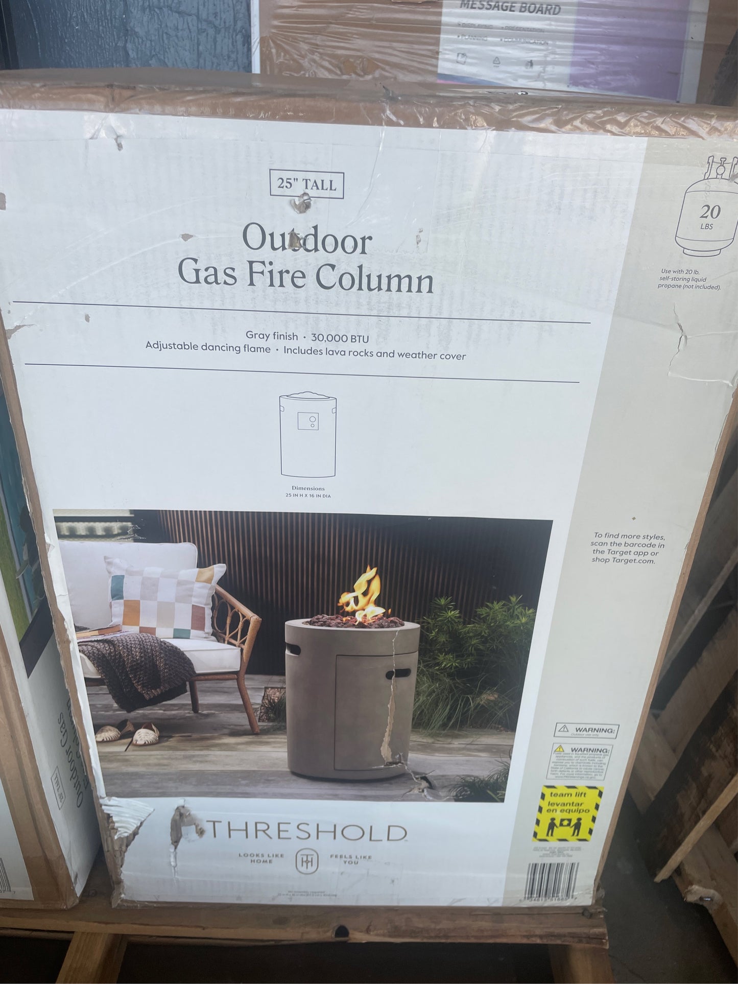 Pipestone Outdoor Column Fire Pit - Threshold
