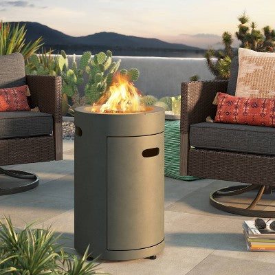 Pipestone Outdoor Column Fire Pit - Threshold