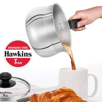 Hawkins 1.5L Steel Sauce Pan with Lid
