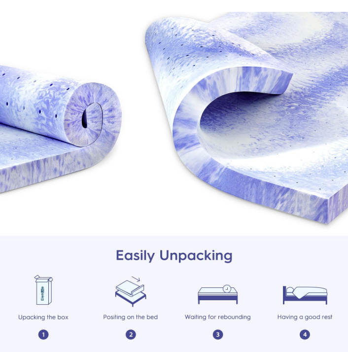 2 Inch Ventilated Design Memory Foam Full Mattress Toppers