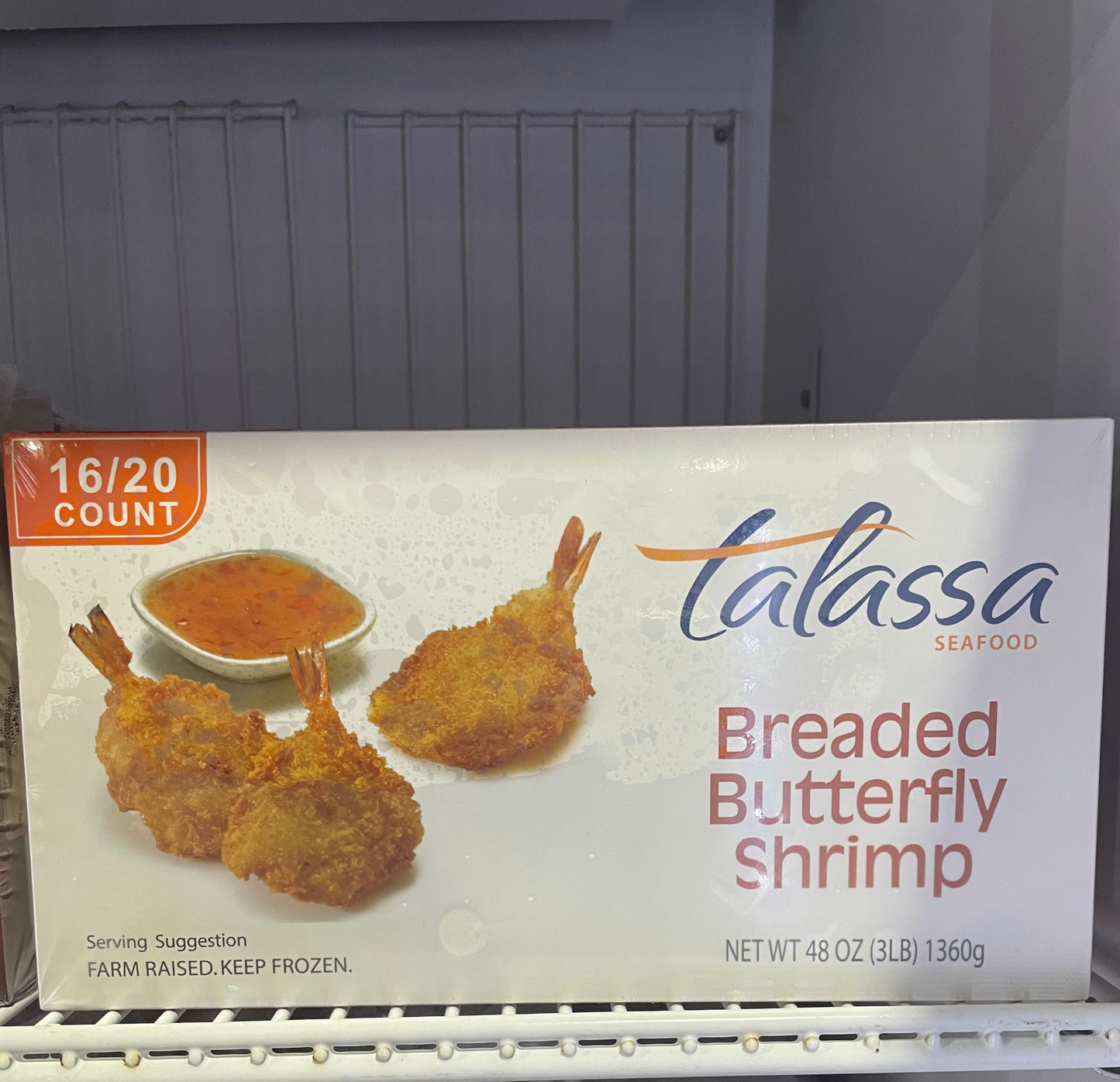 12 lbs CASE - 16/20 Breaded, Butterfly Shrimp, Talassa brand.