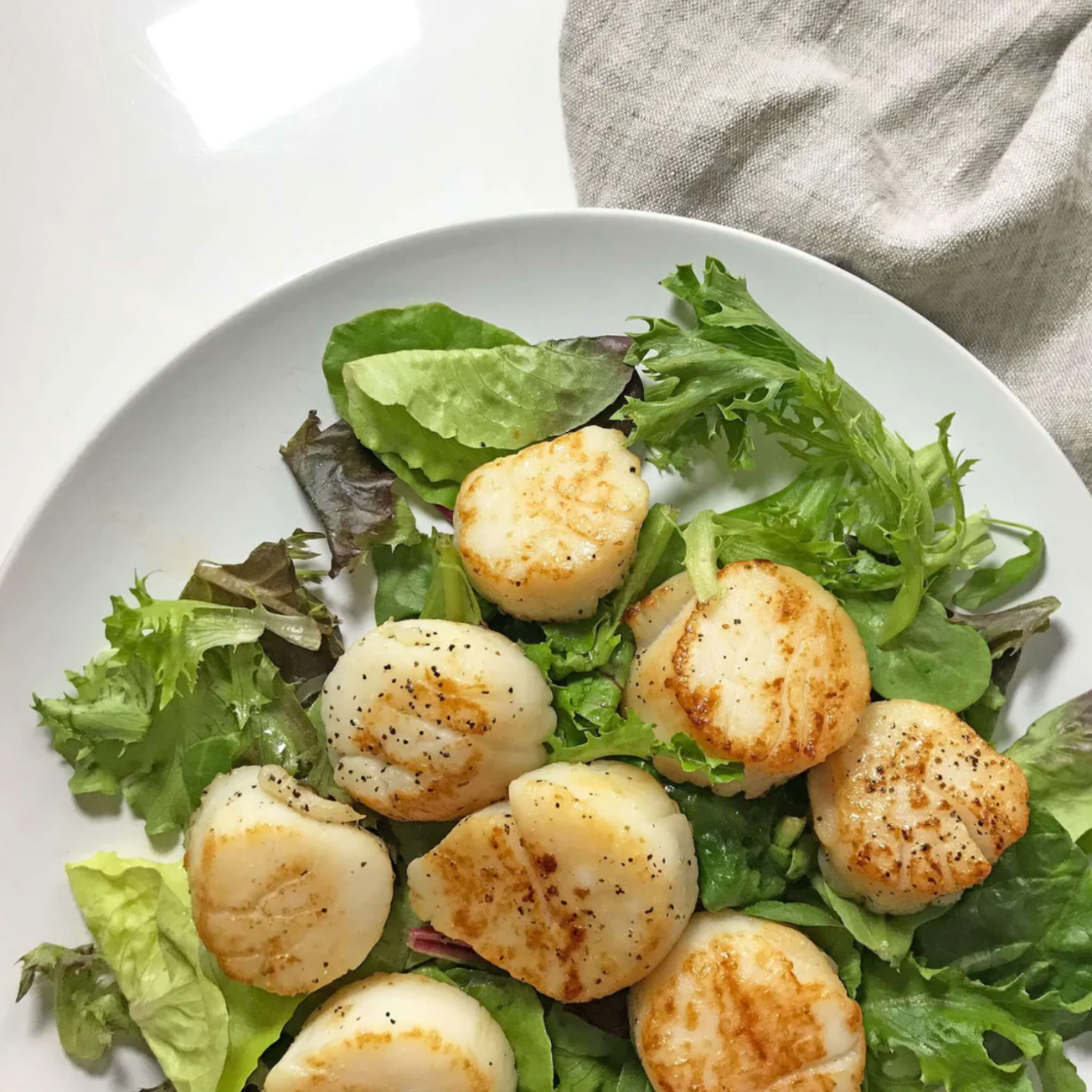 30 lbs CASE - SCALLOPS,IQF, 10-20ct, processed