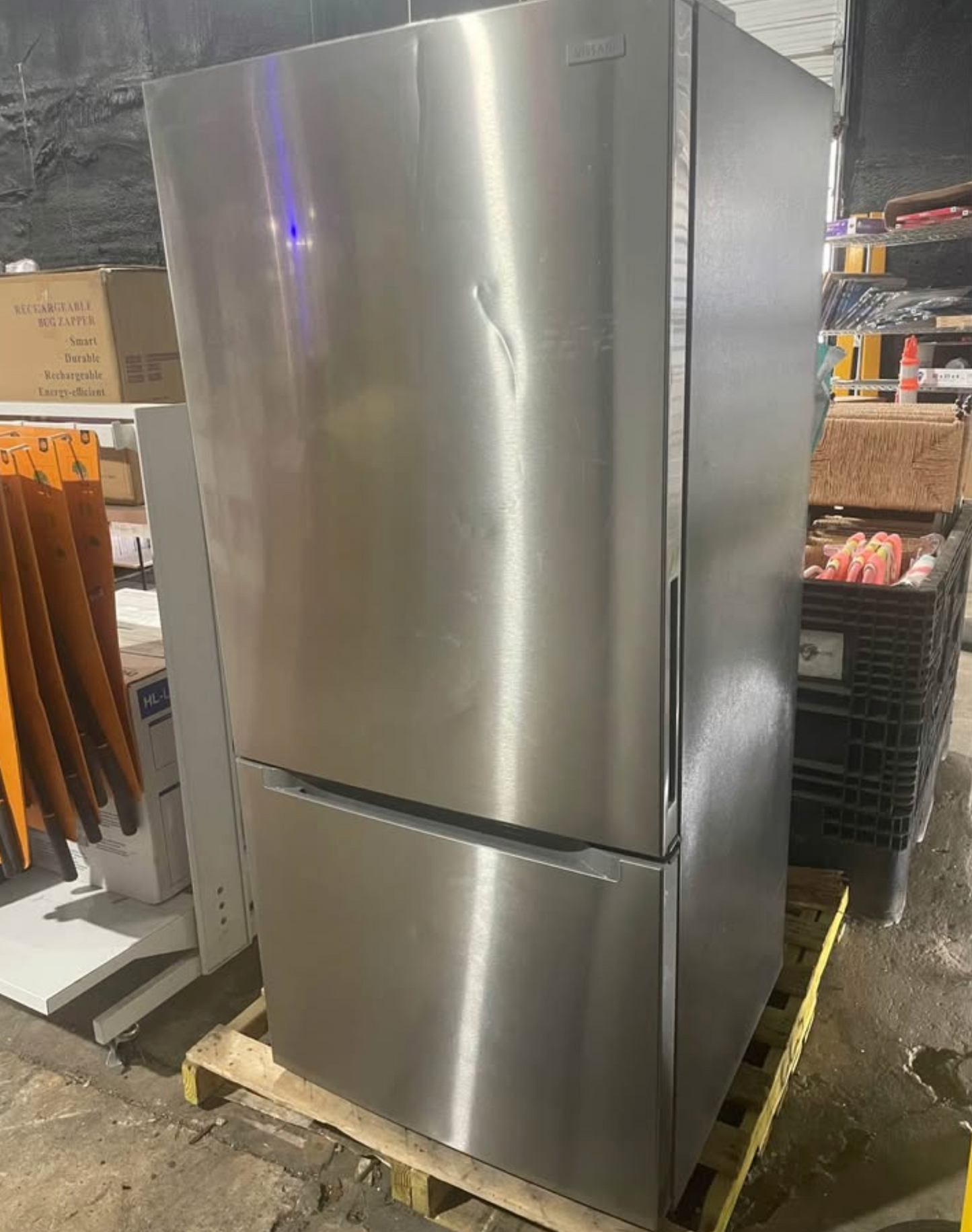 18.7 cu. ft. Bottom Freezer Refrigerator in Stainless Steel