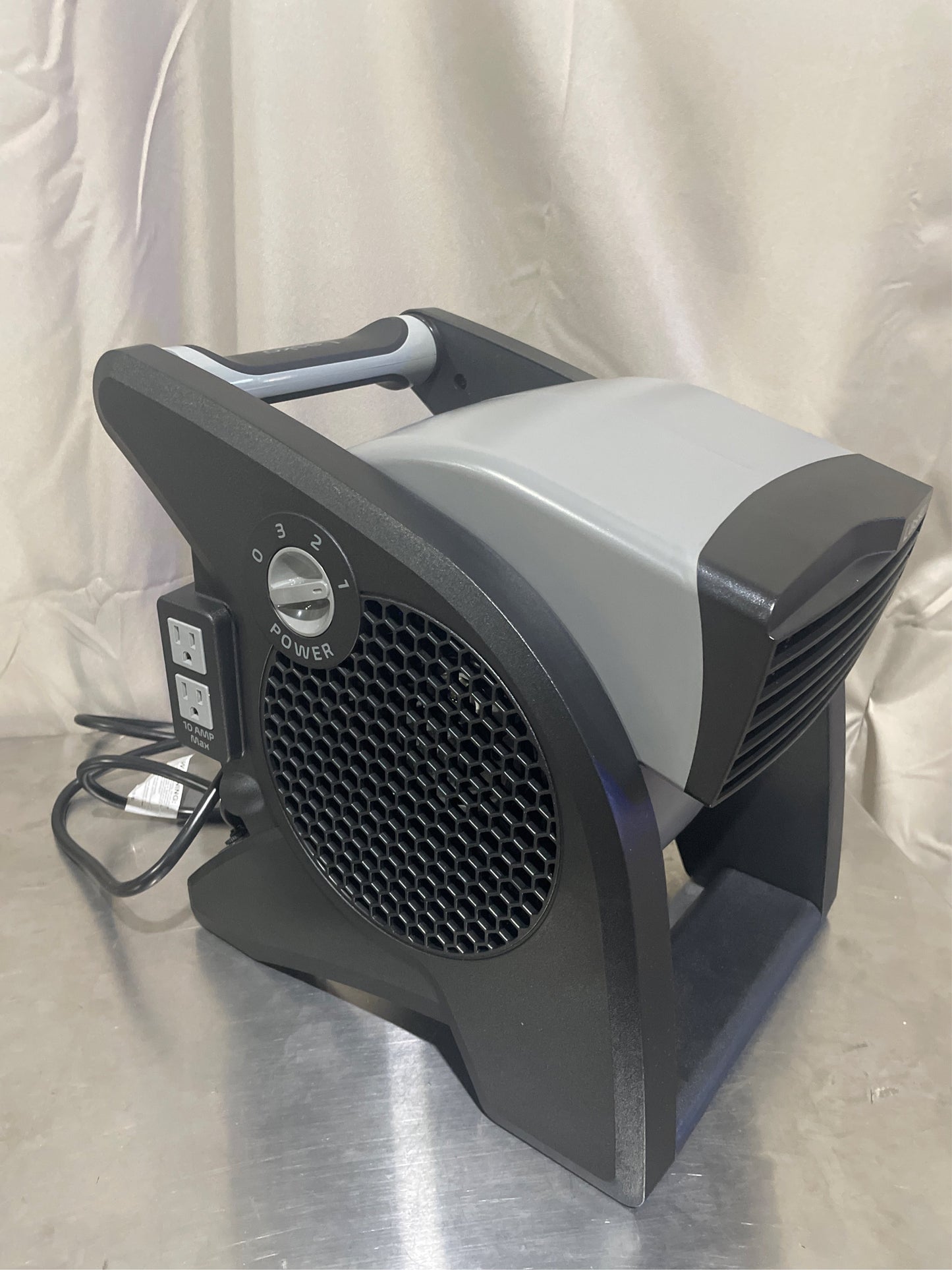 Lasko 11.2 in. Gray 3-Speed High Velocity Fan