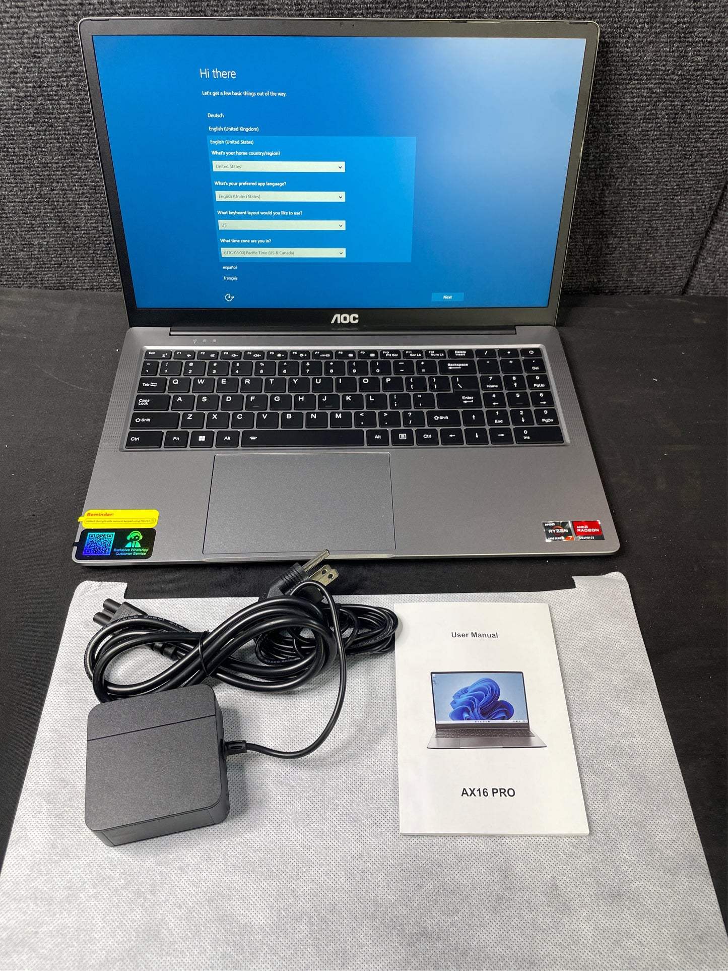 AMD Ryzen 7, 16.1“ FHD, 16GB RAM, 512GB SSD