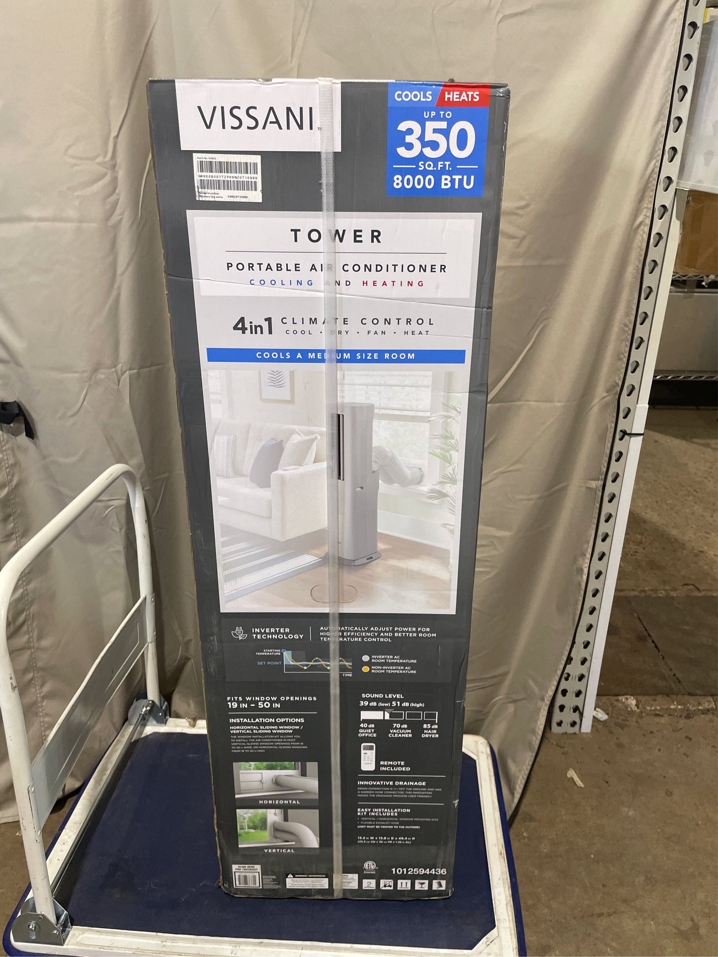 8,000 BTU Portable AC with Heater, Remote