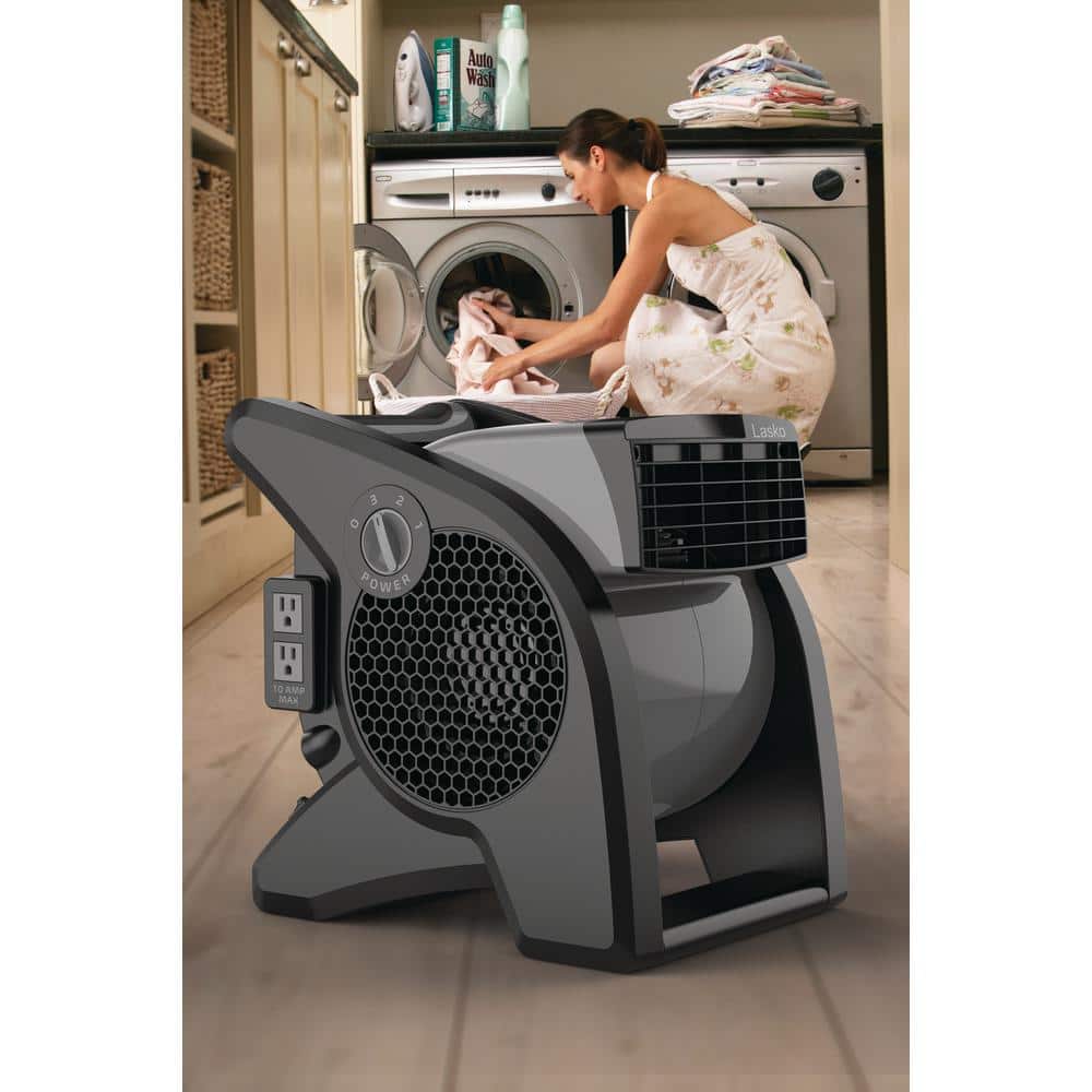 Lasko 11.2 in. Gray 3-Speed High Velocity Fan