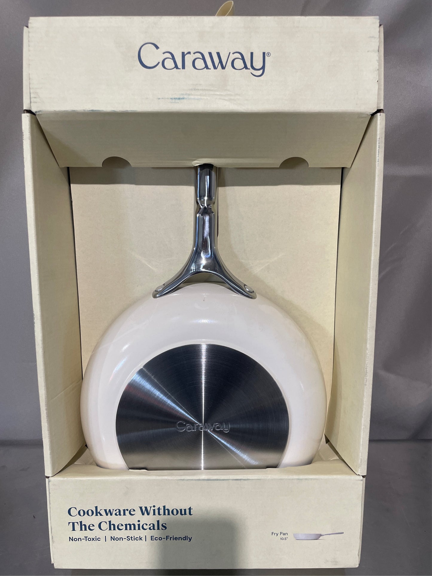 10.35 in. Ceramic Non-Stick Frying Pan in Cream
