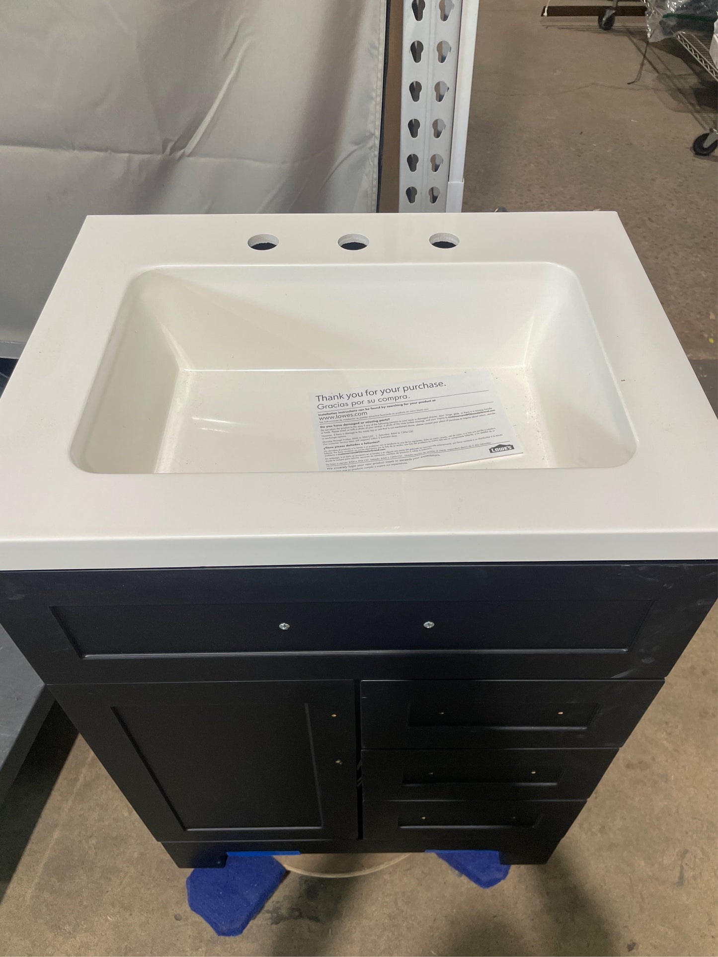 Style Selections Cauley 24-in Black Vanity Top