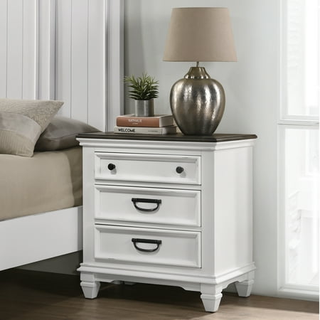 Roundhill Clelane 3-Drawer Nightstand