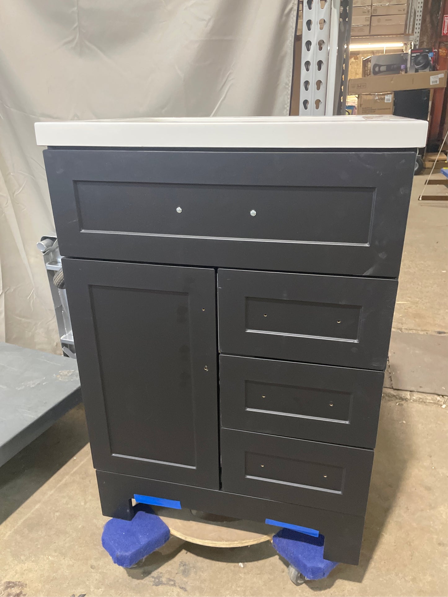 Style Selections Cauley 24-in Black Vanity Top