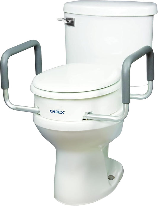Compass Raised Toilet Seat, 3.5 Inch, White - 22