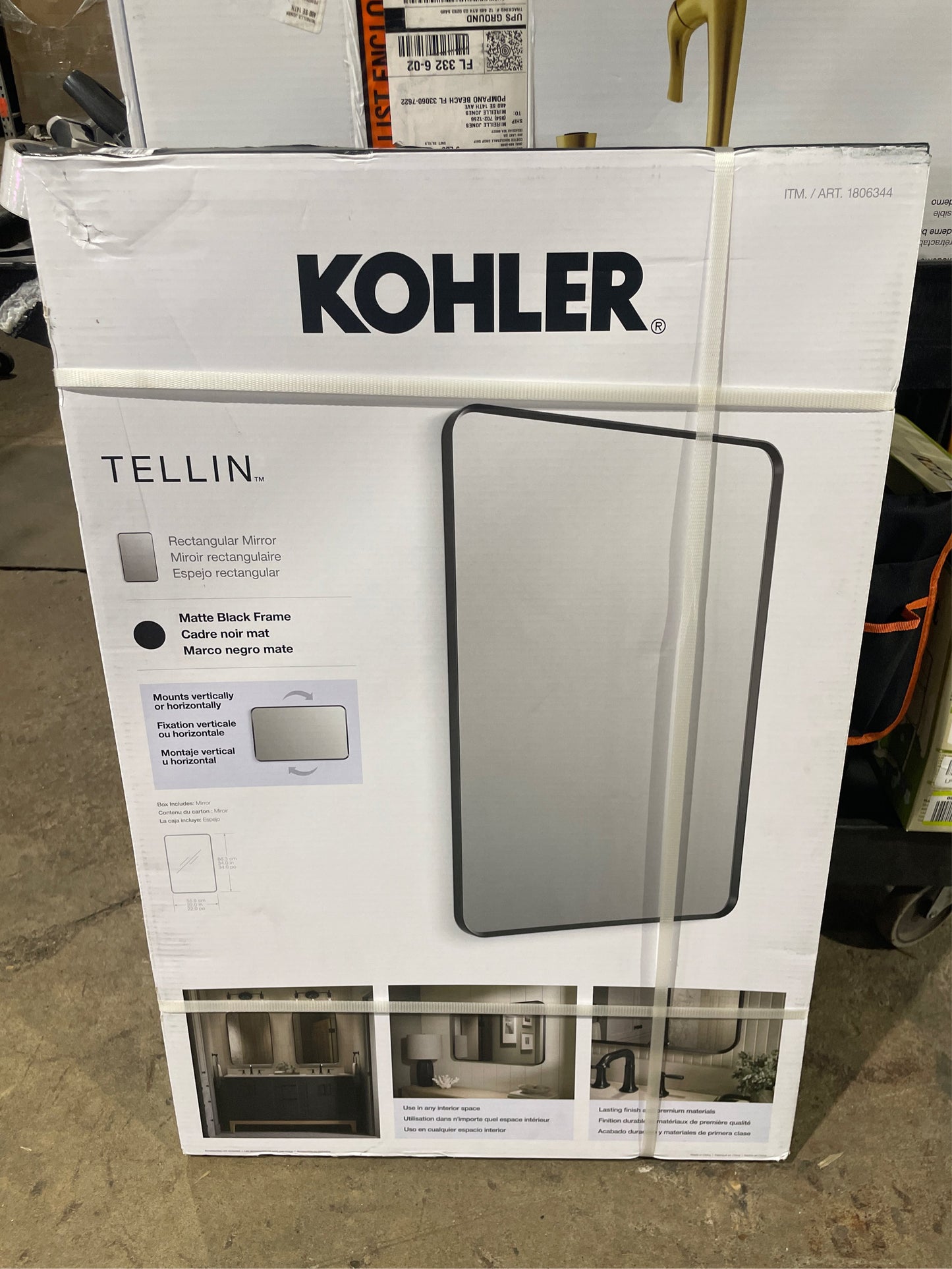 Kohler Orime 22" x 34" Rectangular Framed Mirror